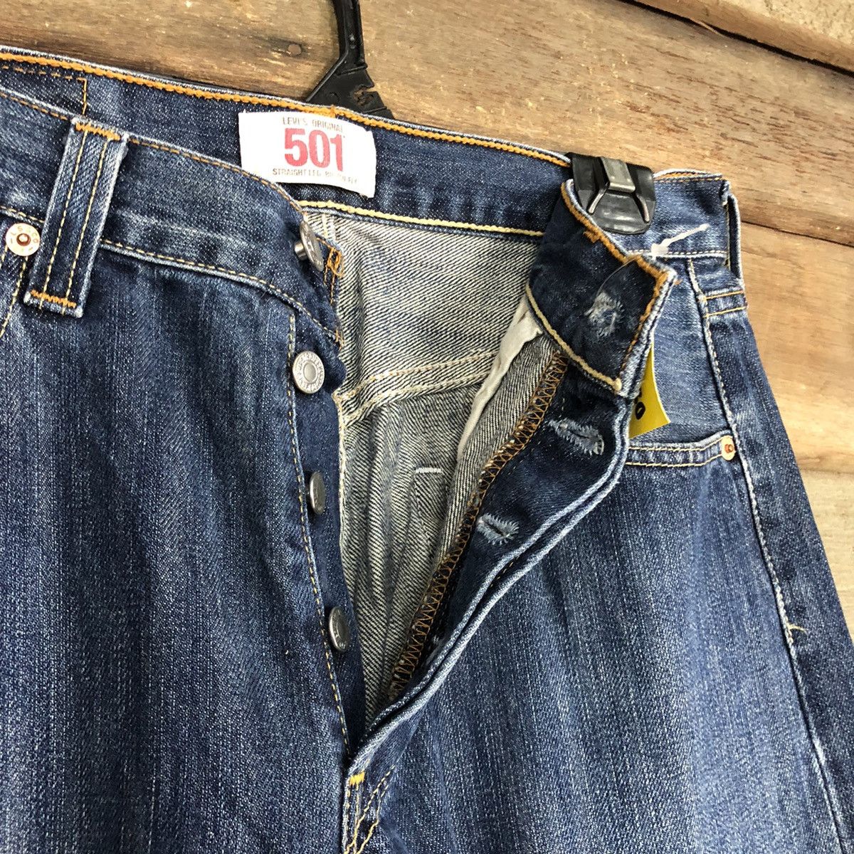Levi's 501 Levis Strauss Blue Denim Jeans Pants #4630 Size US 29 - 6 Thumbnail