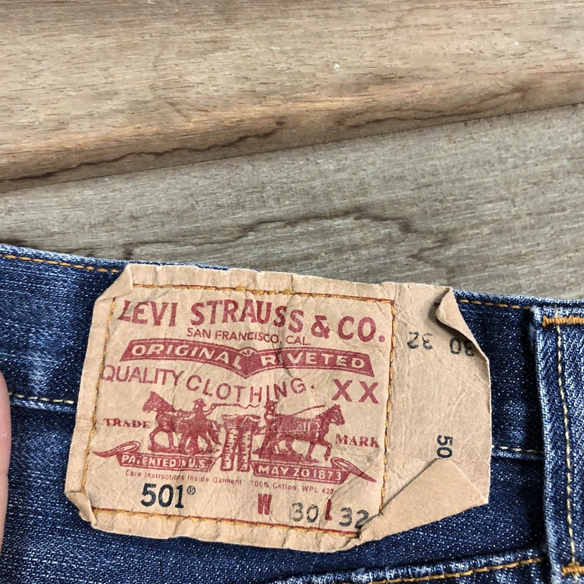 Levi's 501 Levis Strauss Blue Denim Jeans Pants #4630 Size US 29 - 13 Thumbnail