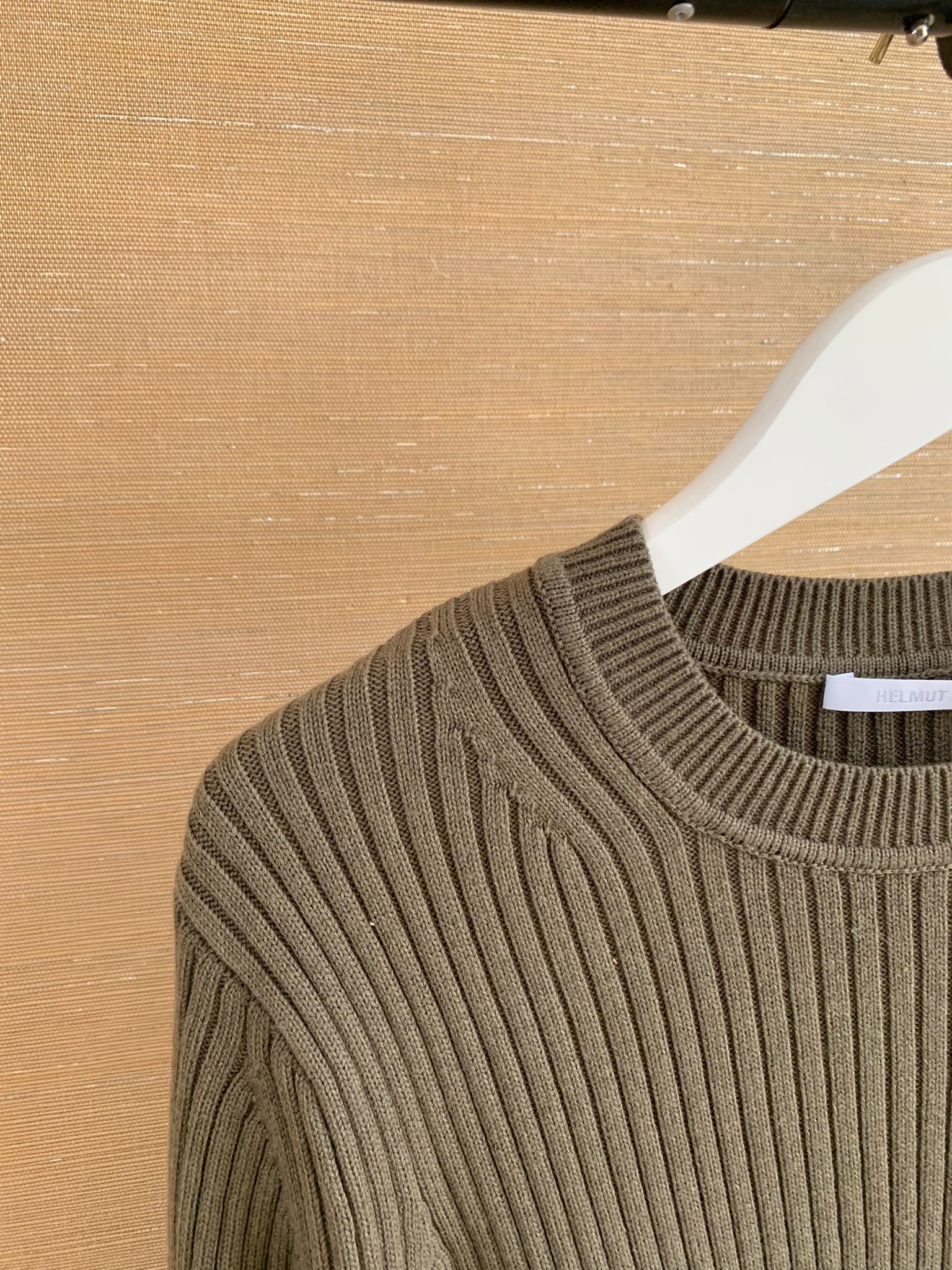 Helmut Lang Mixed Rid Crewneck Sweater in Resin Size US S / EU 44-46 / 1 - 2 Thumbnail