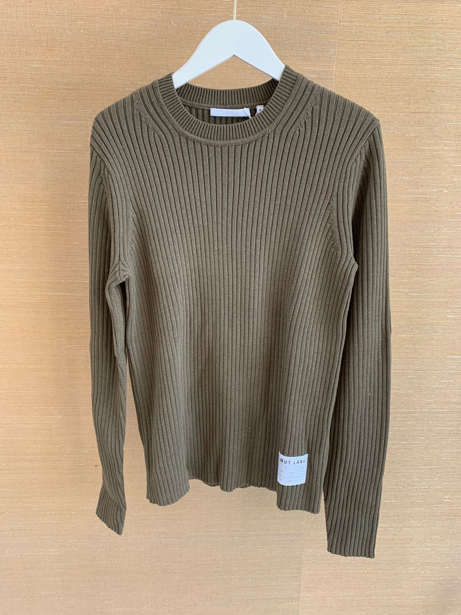 Helmut Lang Mixed Rid Crewneck Sweater in Resin Size US S / EU 44-46 / 1 - 1 Thumbnail