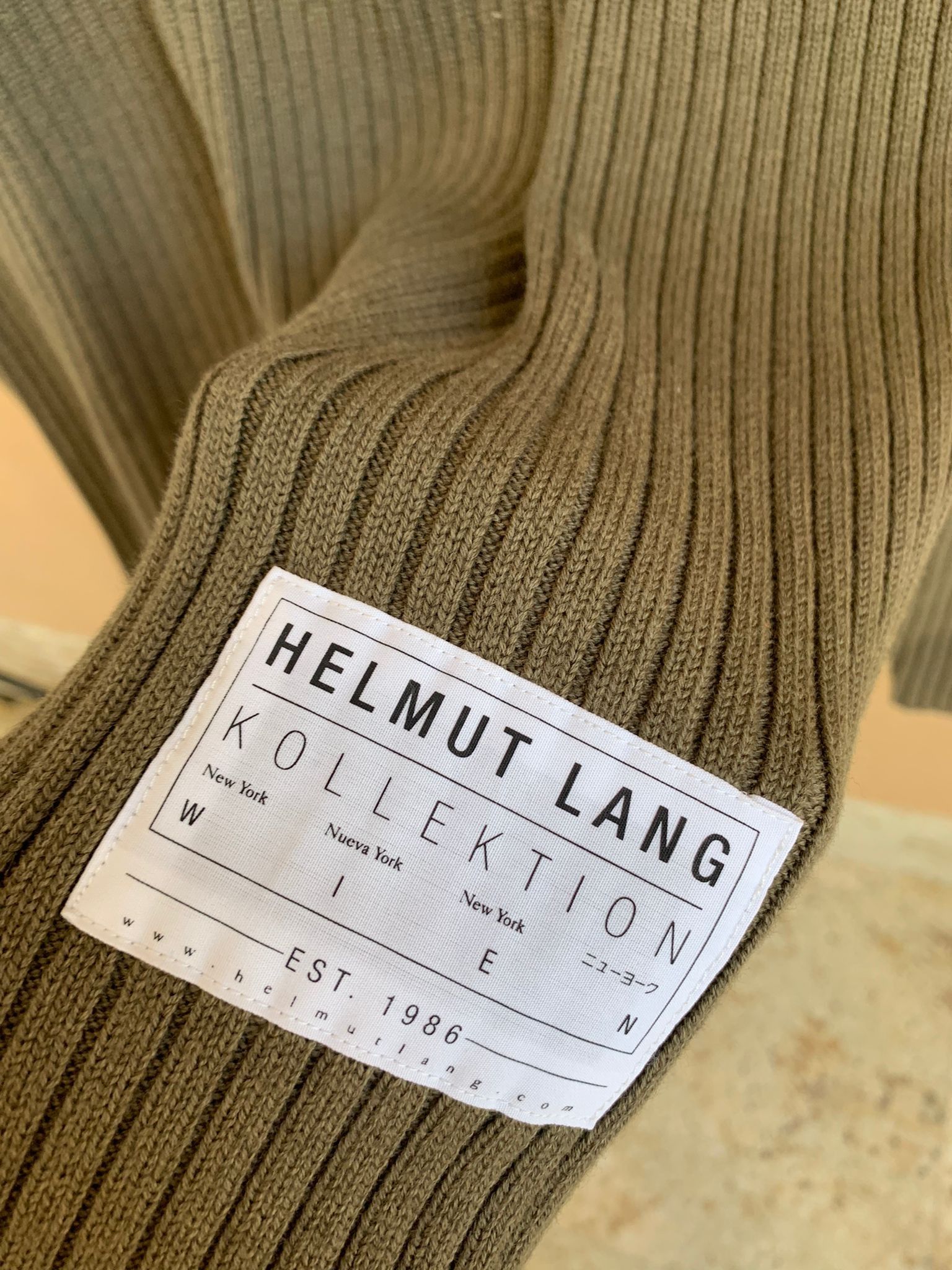 Helmut Lang Mixed Rid Crewneck Sweater in Resin Size US S / EU 44-46 / 1 - 9 Thumbnail