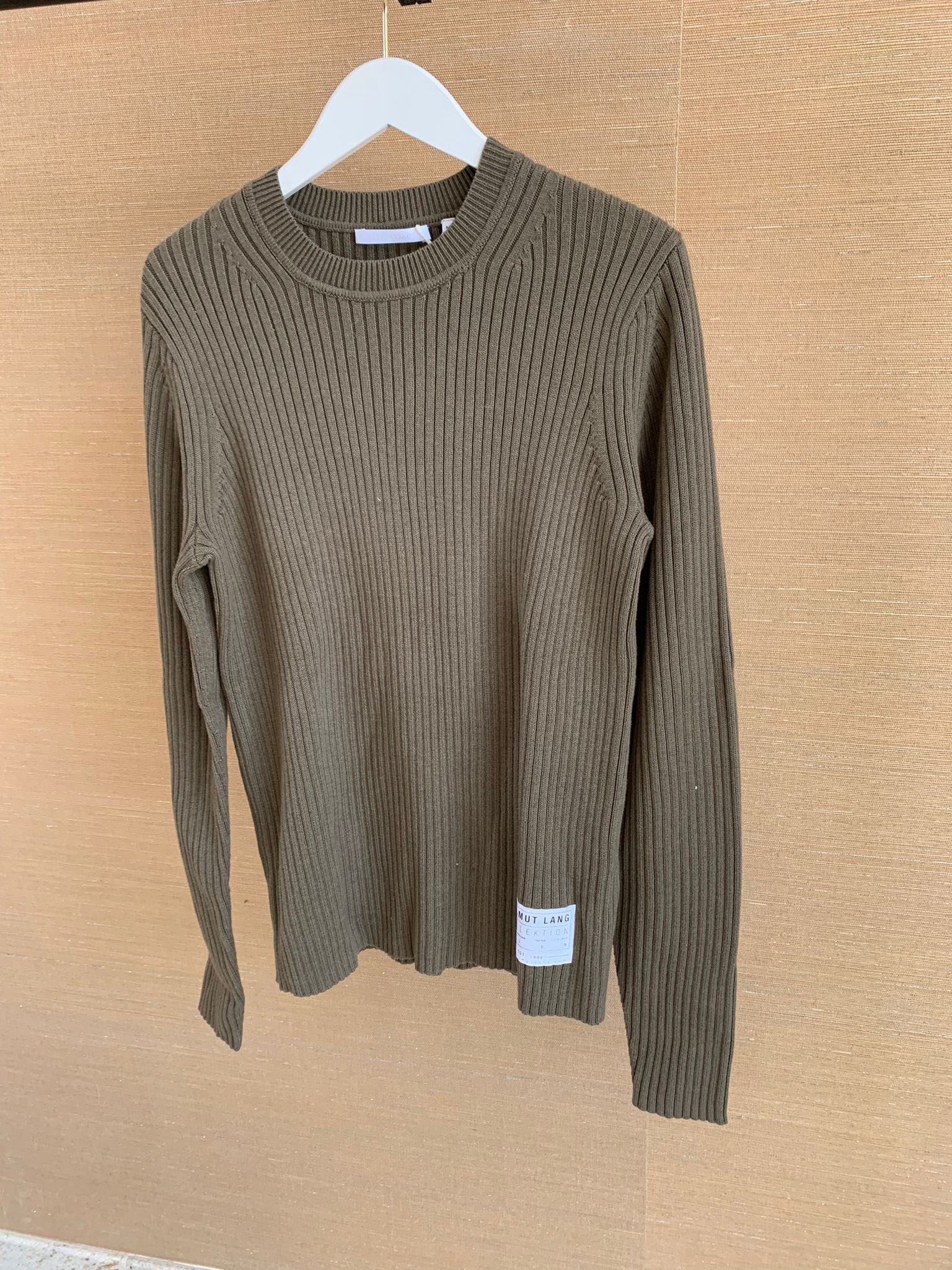 Helmut Lang Mixed Rid Crewneck Sweater in Resin Size US S / EU 44-46 / 1 - 4 Thumbnail