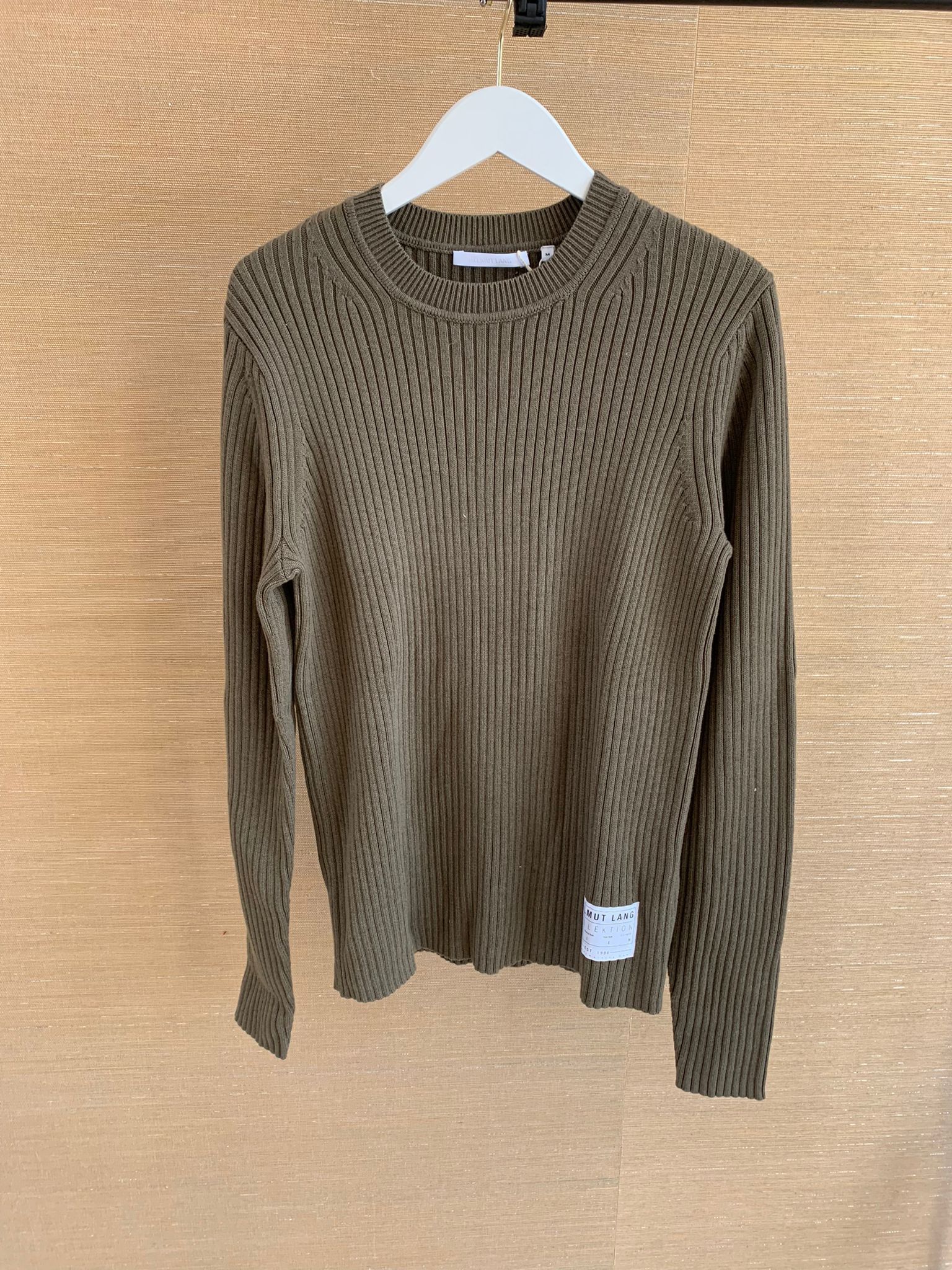 Helmut Lang Mixed Rid Crewneck Sweater in Resin Size US S / EU 44-46 / 1 - 3 Thumbnail