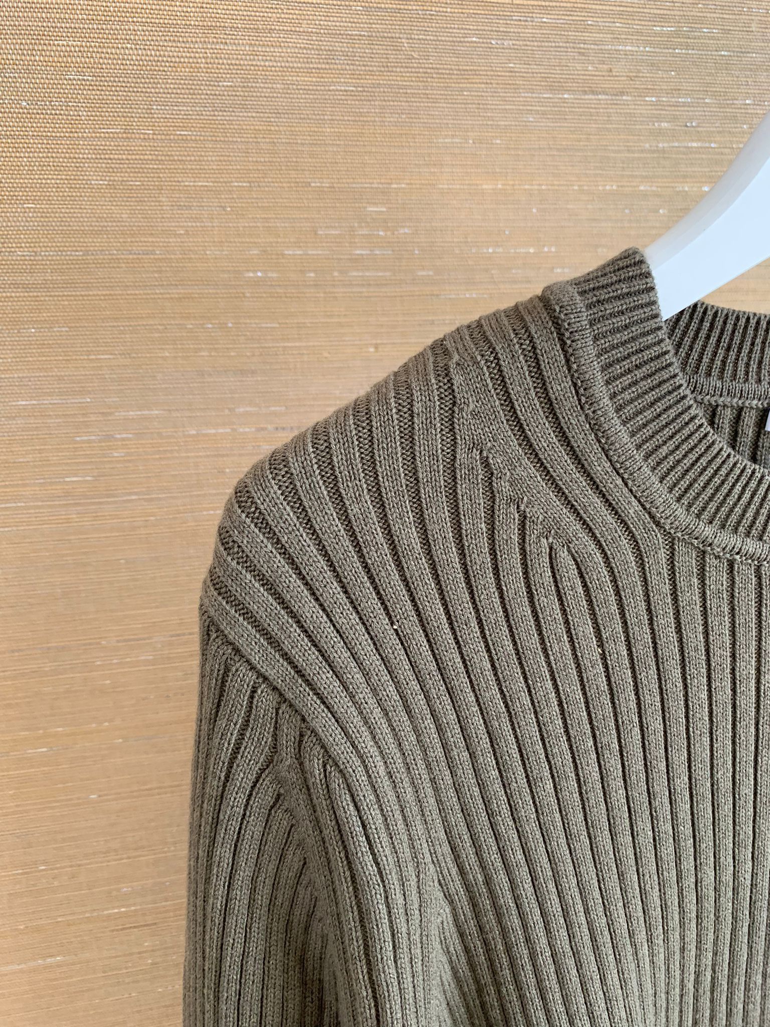 Helmut Lang Mixed Rid Crewneck Sweater in Resin Size US S / EU 44-46 / 1 - 7 Thumbnail
