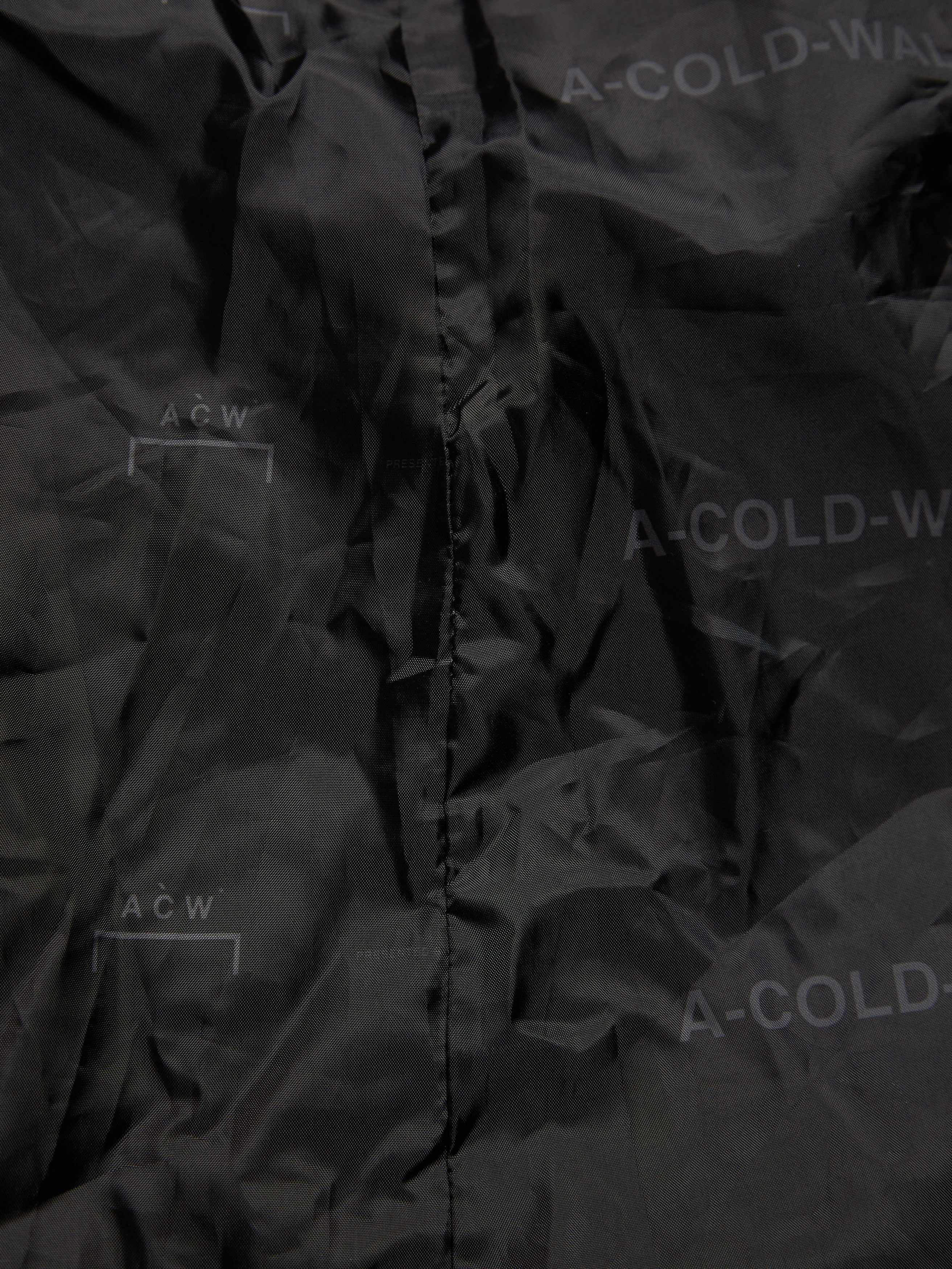 A-COLD-WALL* Black Logo Text Printed Polyamide Raincoat Size US L / EU 52-54 / 3 - 7 Thumbnail