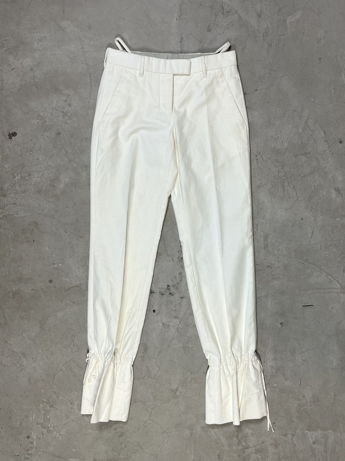 image of Runway Helmut Lang Moleskin Trousers in White, Men's (Size 26)