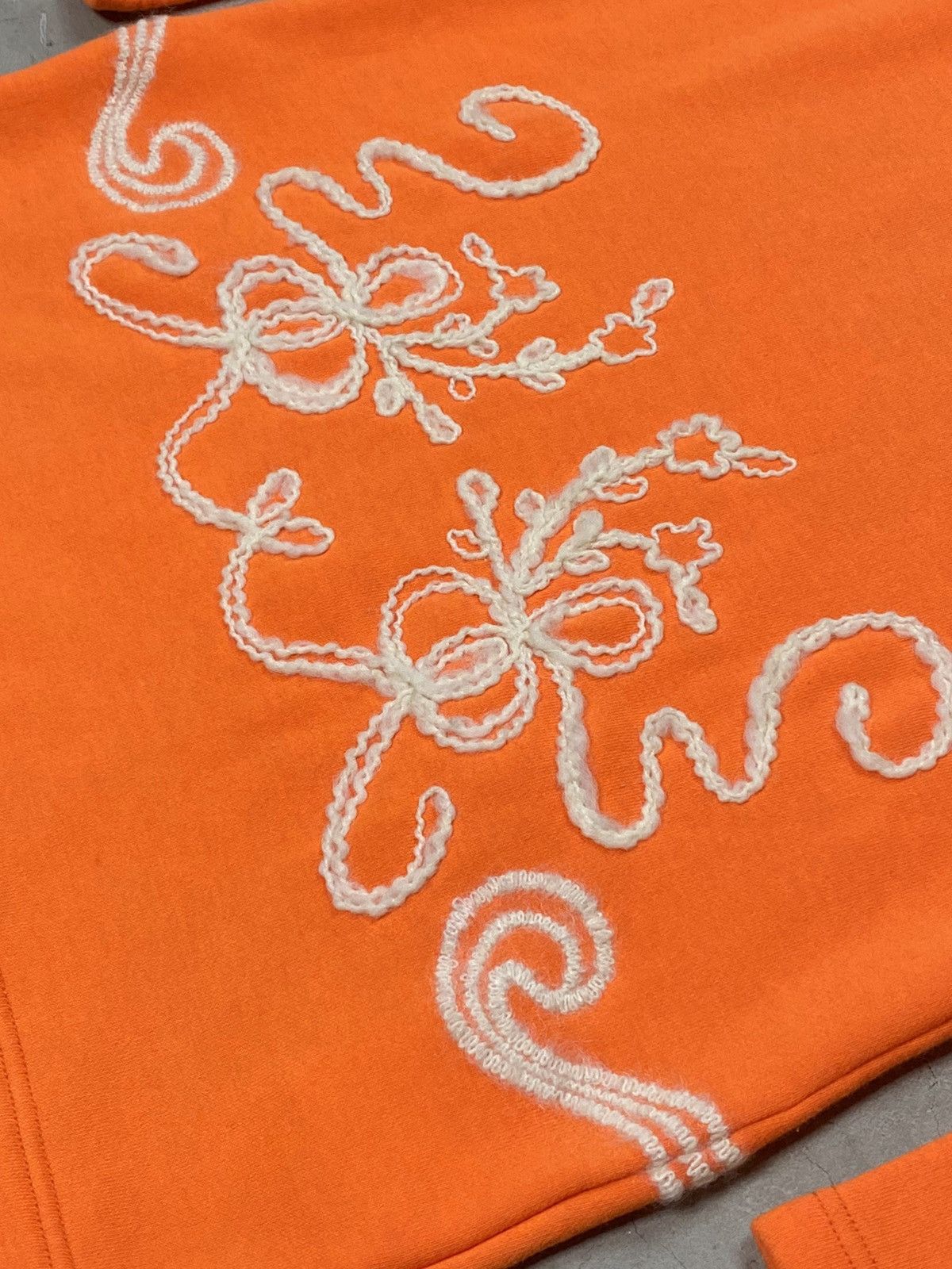 Comme des Garcons Homme Plus 2013 CdGHP Highlighter Orange Embroidered Long Crewneck Size US M / EU 48-50 / 2 - 4 Thumbnail