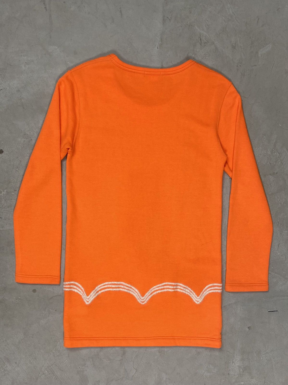 Comme des Garcons Homme Plus 2013 CdGHP Highlighter Orange Embroidered Long Crewneck Size US M / EU 48-50 / 2 - 2 Thumbnail