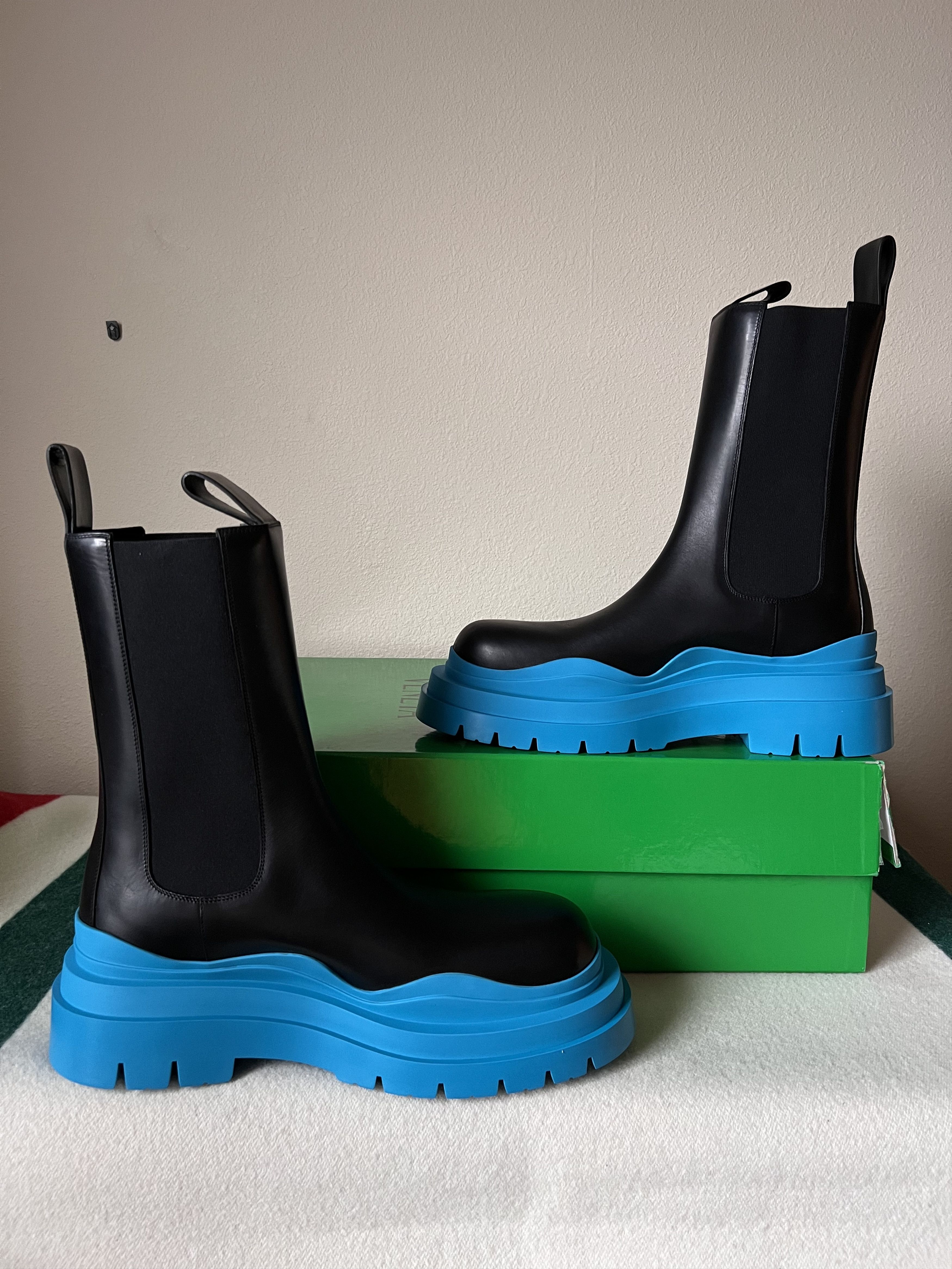 Bottega Veneta Bottega Veneta Tire Military Calf Boots in Black Blue Size US 12 / EU 45 - 3 Thumbnail