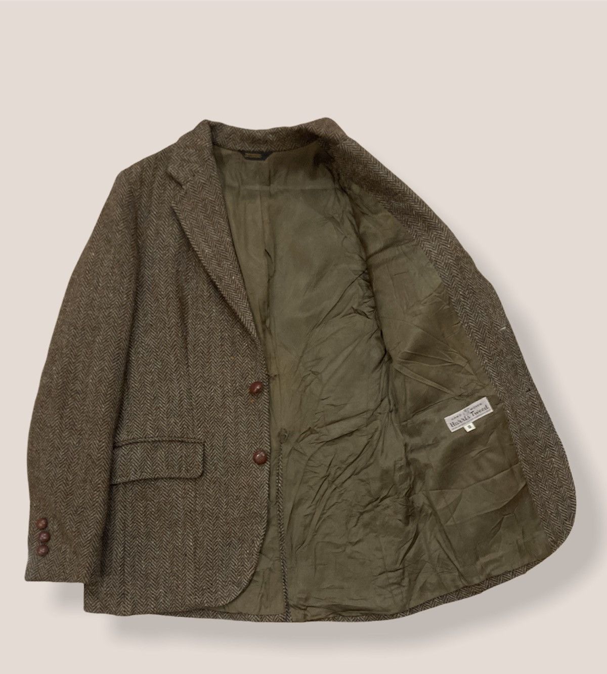 Vintage Harris Tweed Wool Blazer Jacket
