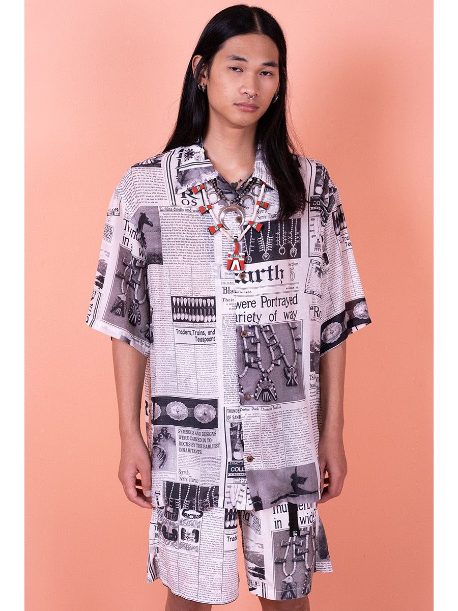 Kapital Kapital Pueblo News Newspaper aloha shirt Size US M / EU 48-50 / 2 - 9 Thumbnail