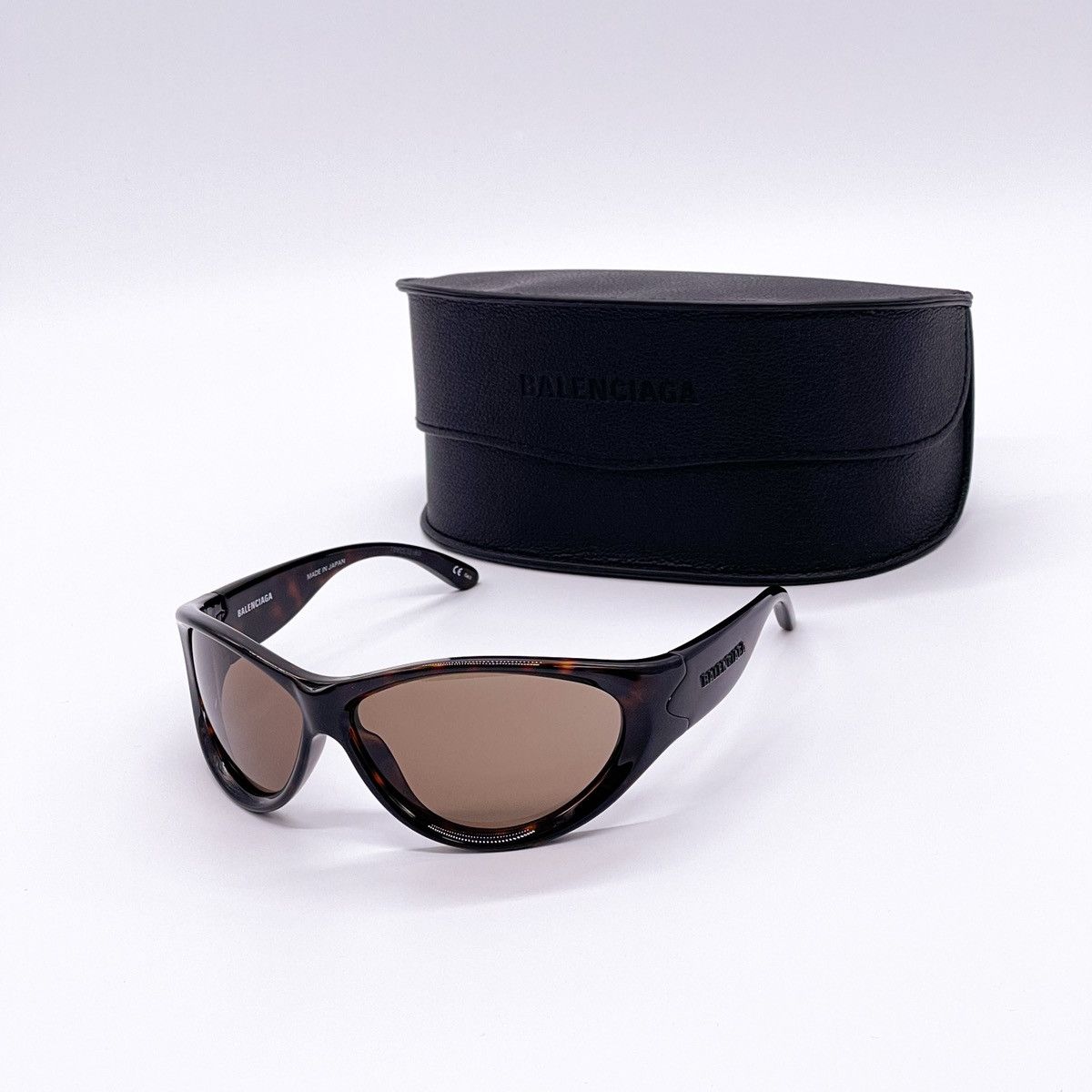 image of New Balenciga Bb0158S 002 Oversized Sunglasses Balenciaga in Brown, Women's