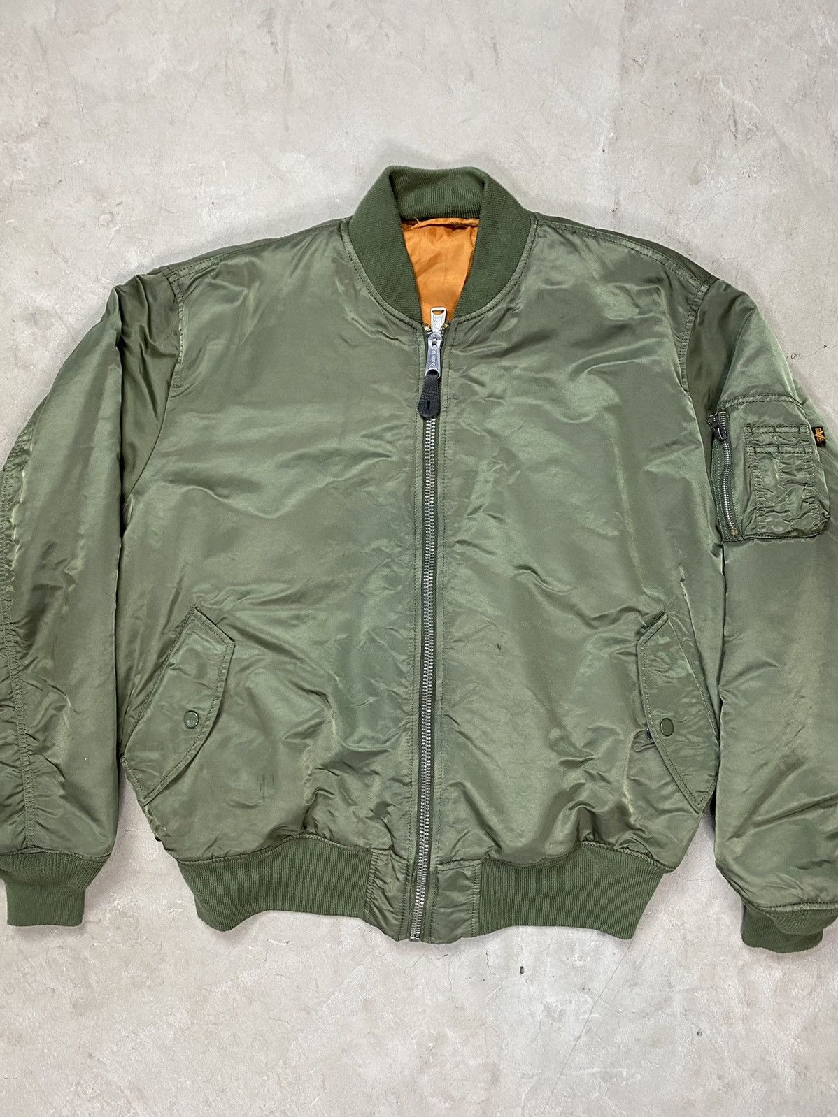 Alpha Industries Vintage Alpha Industries Dyed & Dirtied Reversible Bomber Size US XL / EU 56 / 4 - 8 Thumbnail