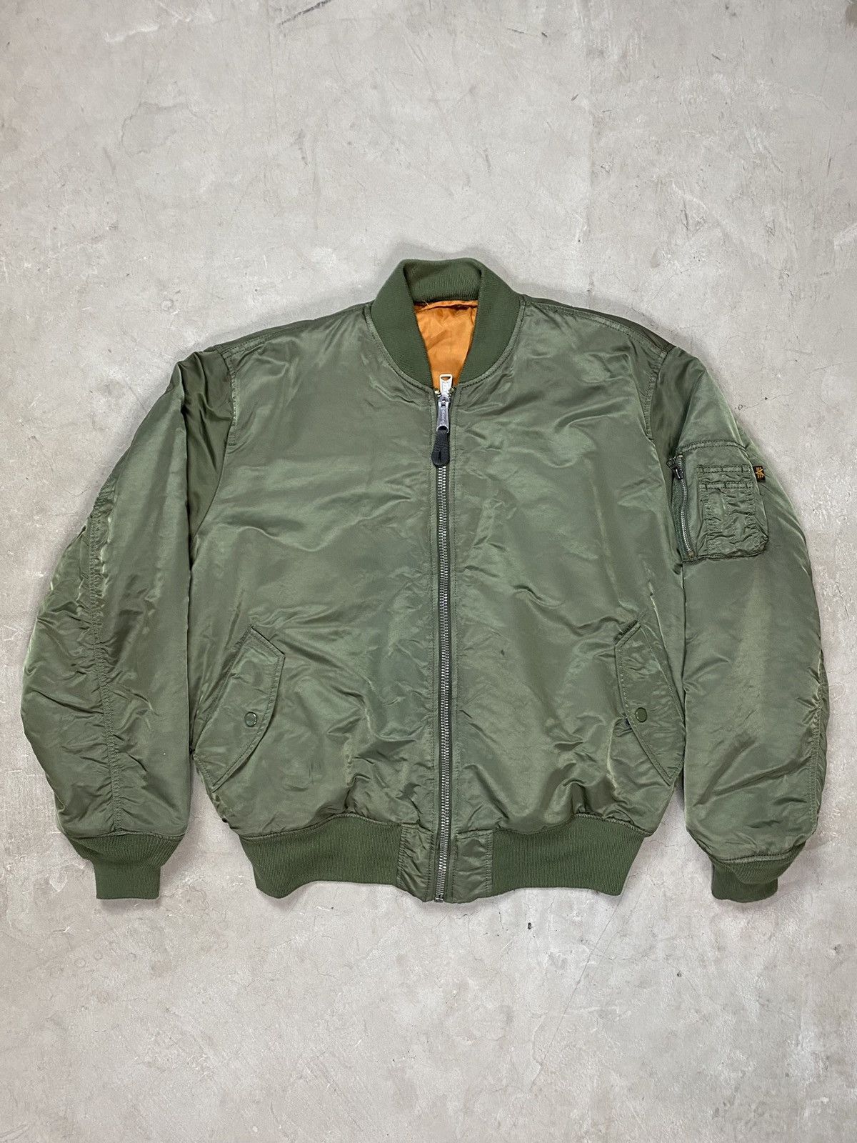 Alpha Industries Vintage Alpha Industries Dyed & Dirtied Reversible Bomber Size US XL / EU 56 / 4 - 2 Thumbnail