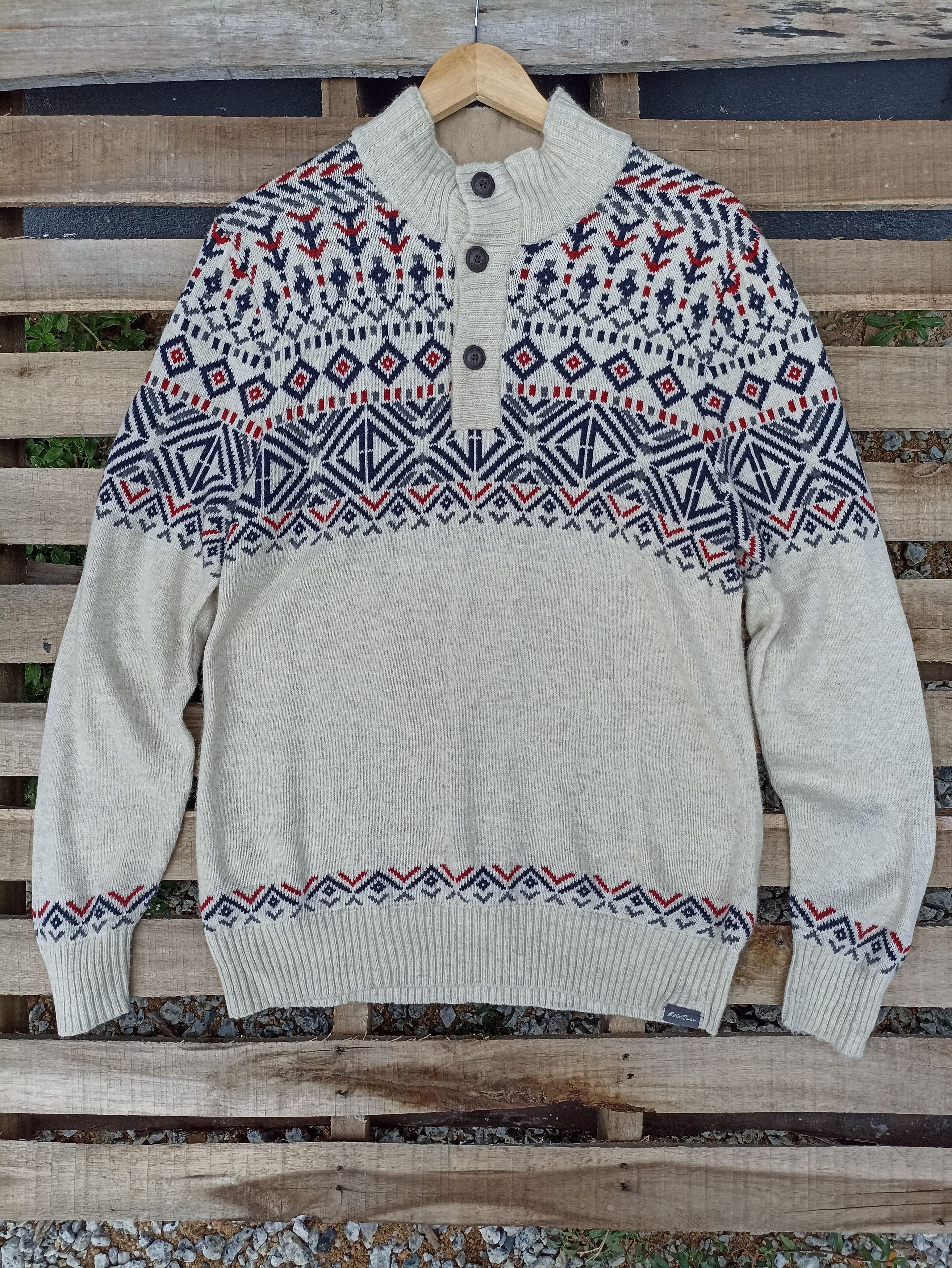 Eddie Bauer × Vintage Eddie bauer Knit Sweater Size US M / EU 48-50 / 2 - 1 Thumbnail