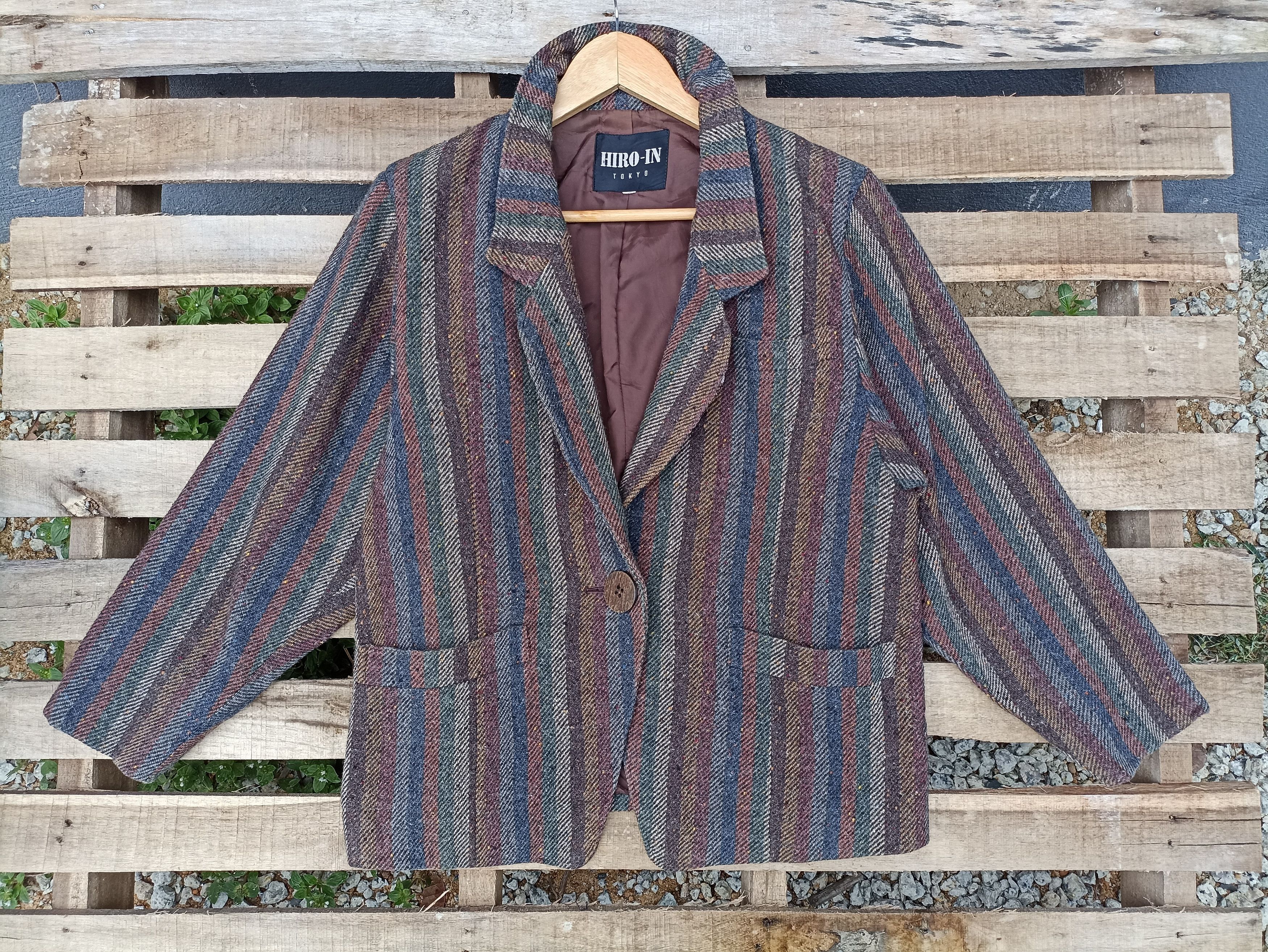 Image of Vintage Hiro In Tokyo Casual Blazer Wool Jacket, Men's (Size Small)