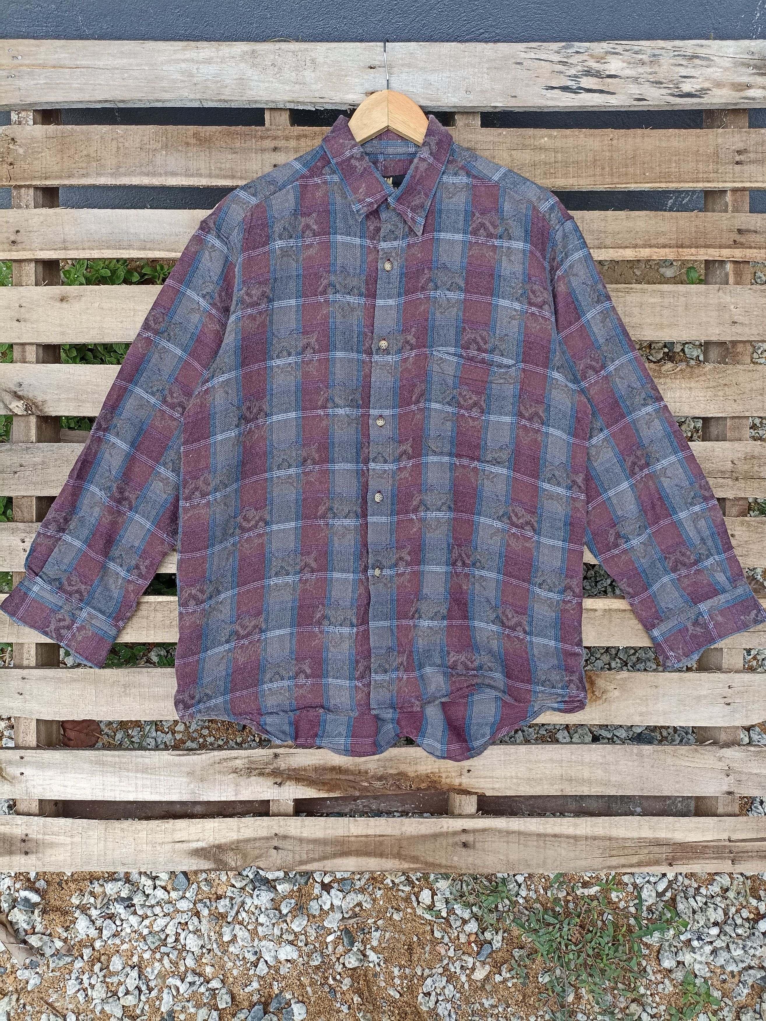 Flannel × Japanese Brand × Vintage Vintage Moschue Plaid Flannel Size US L / EU 52-54 / 3 - 1 Thumbnail