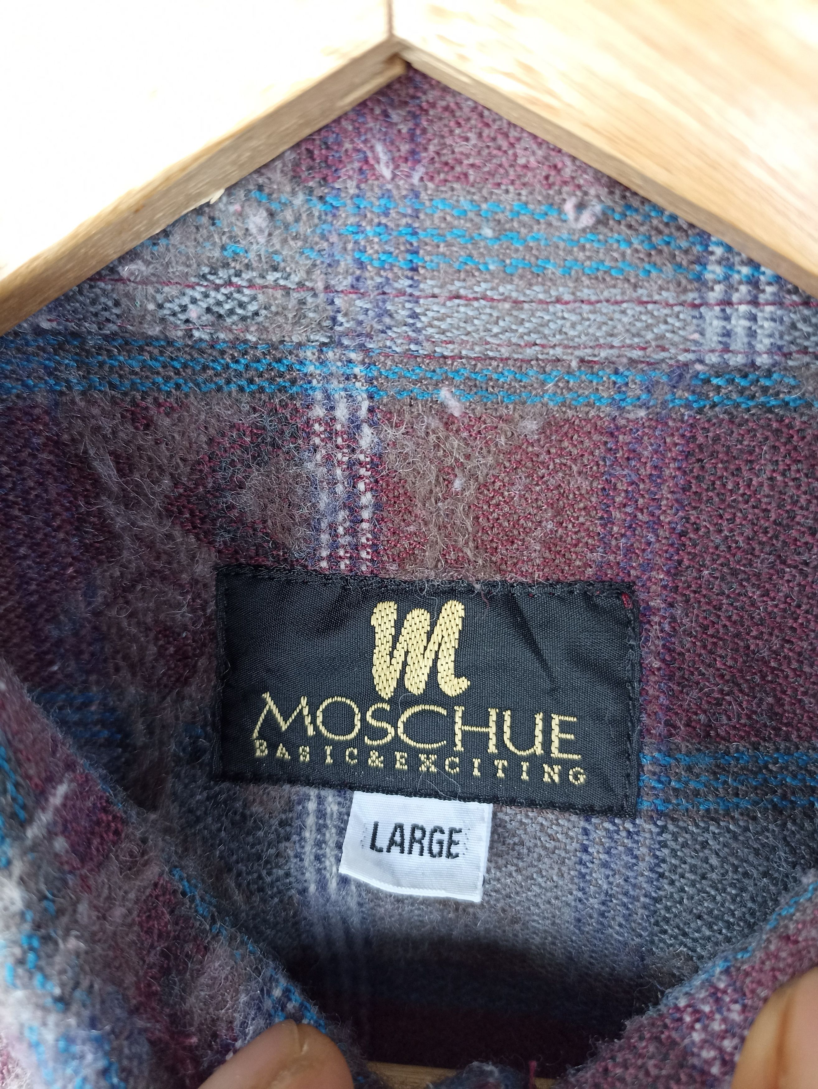 Flannel × Japanese Brand × Vintage Vintage Moschue Plaid Flannel Size US L / EU 52-54 / 3 - 5 Thumbnail