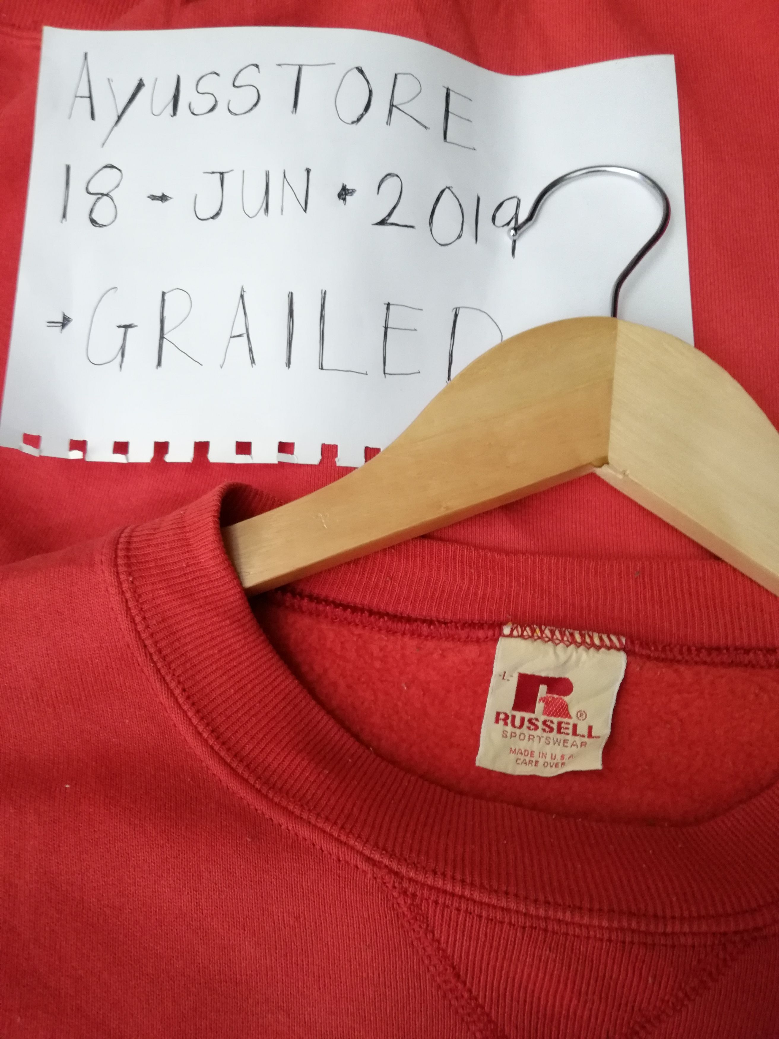 Russell Athletic × Vintage Vintage 70's Russell Sport Wear Plain Sweetshirt Size US L / EU 52-54 / 3 - 4 Thumbnail