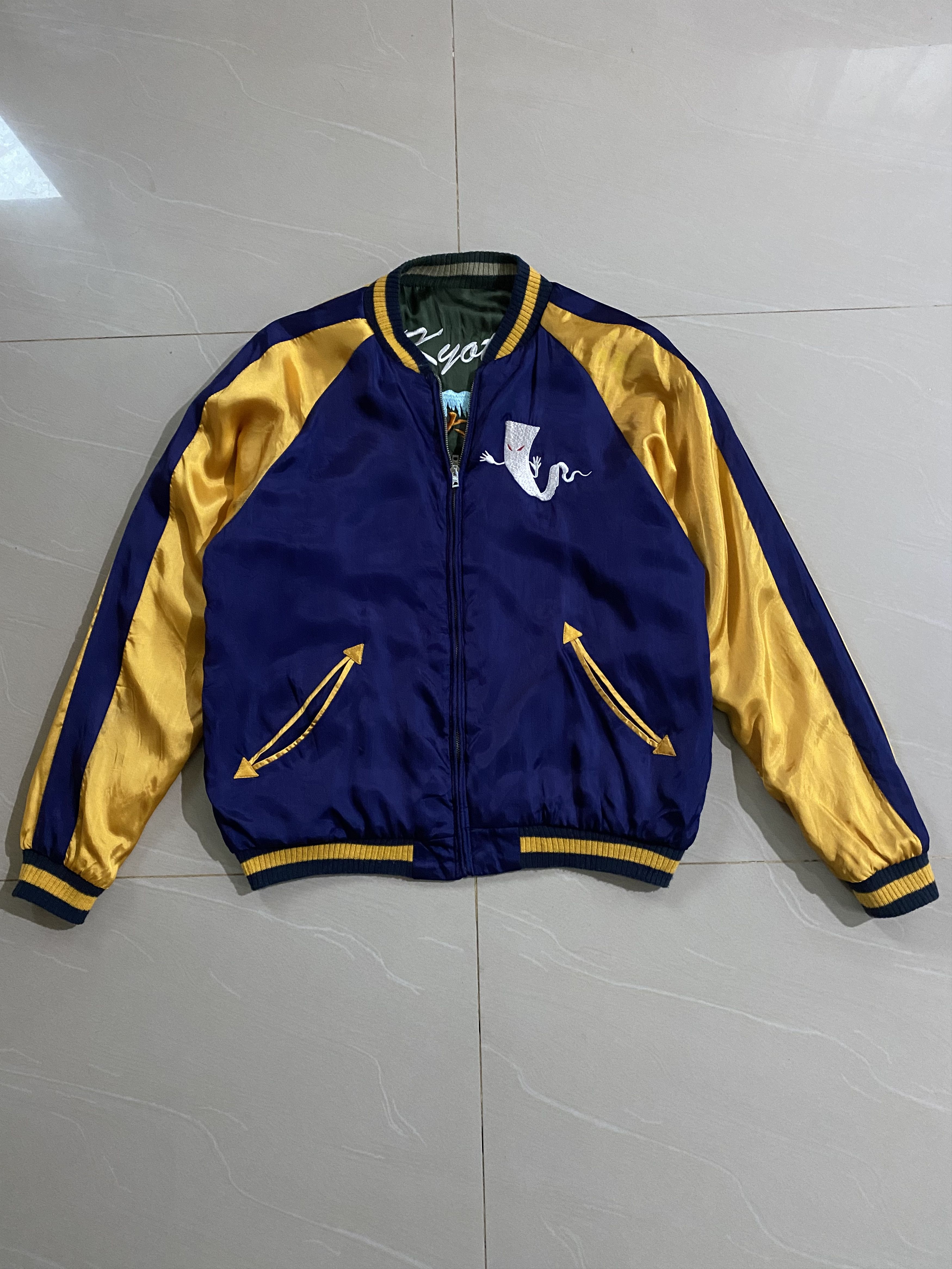 Japanese Brand Zen Kyoto Sukajan Reversible Medama Oraji Limited Jacket Size US L / EU 52-54 / 3 - 3 Thumbnail