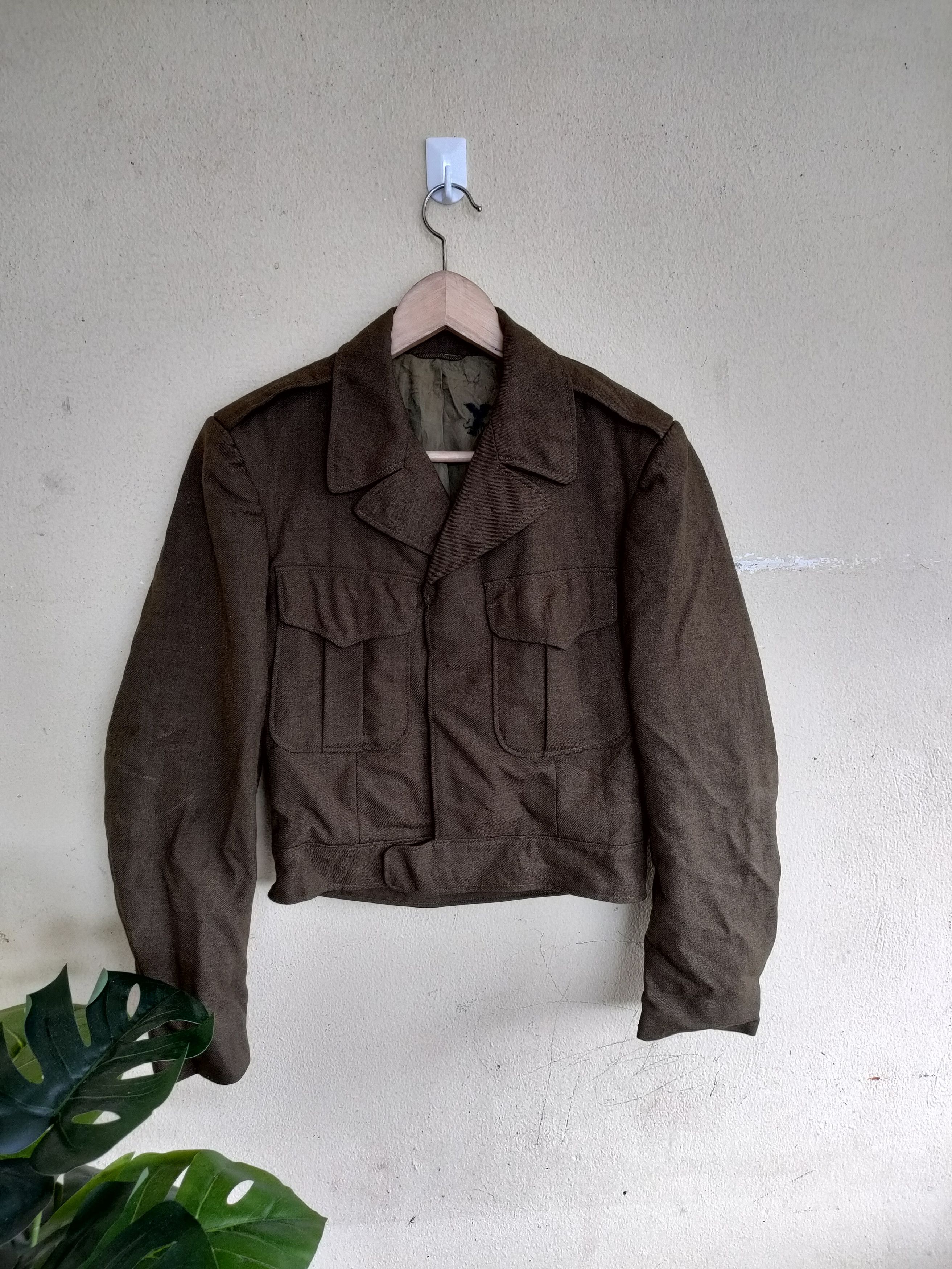 Vintage Vintage 50s Army Wool Jacket Size US S / EU 44-46 / 1 - 1 Thumbnail