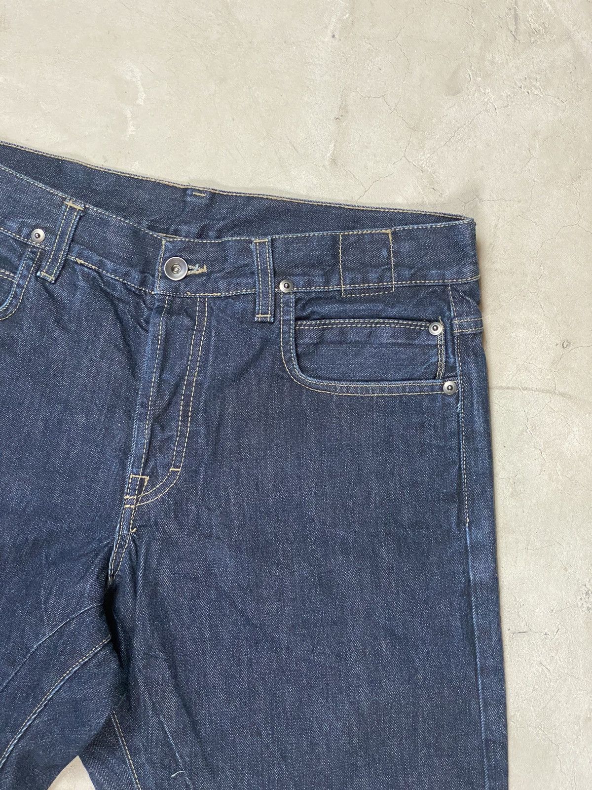 Rick Owens Drkshdw 00’s Rick Owens Cropped Indigo One Wash Jeans Size US 33 - 6 Thumbnail