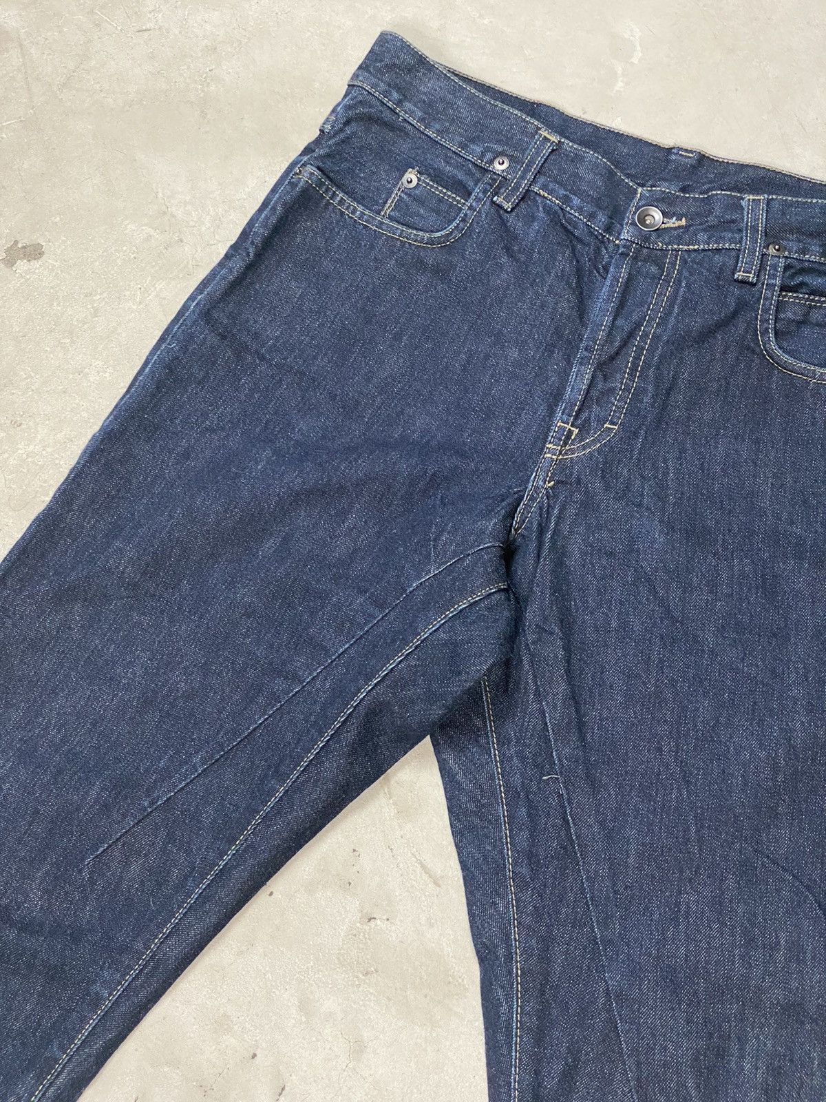 Rick Owens Drkshdw 00’s Rick Owens Cropped Indigo One Wash Jeans Size US 33 - 5 Thumbnail