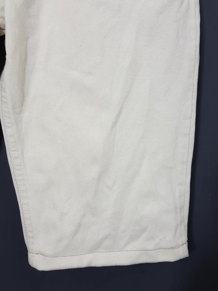 Helmut Lang Vintage 1998 Helmut Lang White Jean Short Size US 27 - 8 Thumbnail