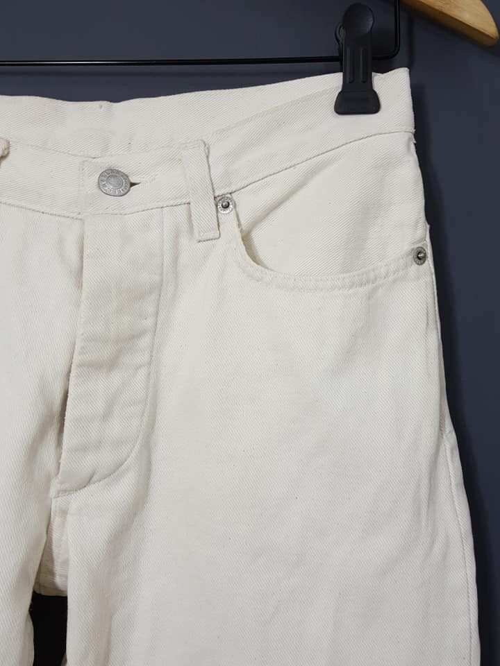 Helmut Lang Vintage 1998 Helmut Lang White Jean Short Size US 27 - 5 Thumbnail