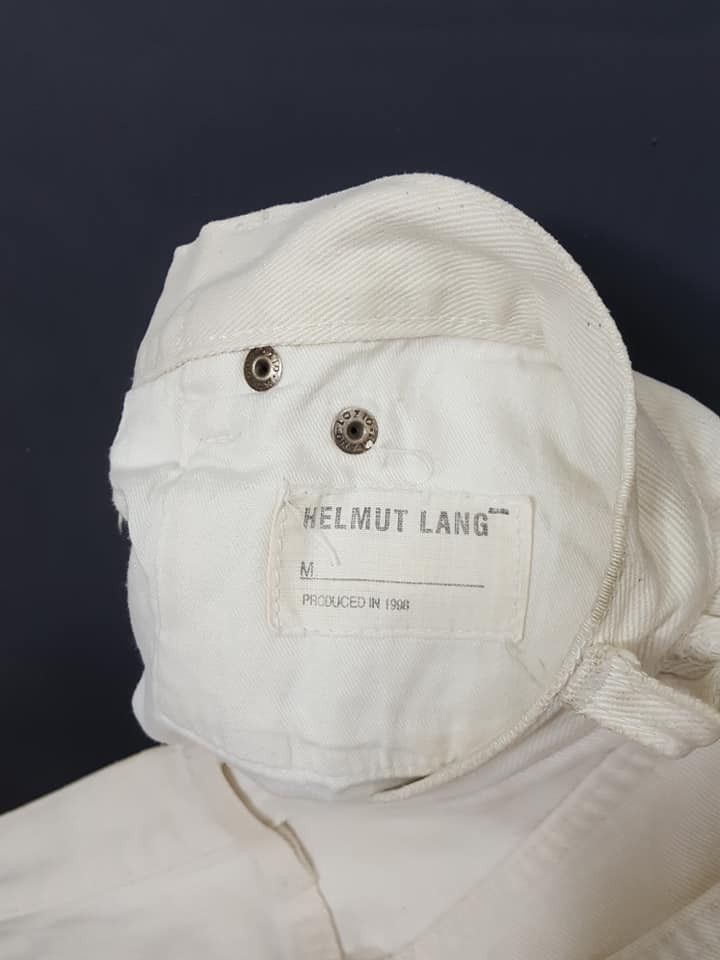 Helmut Lang Vintage 1998 Helmut Lang White Jean Short Size US 27 - 9 Thumbnail