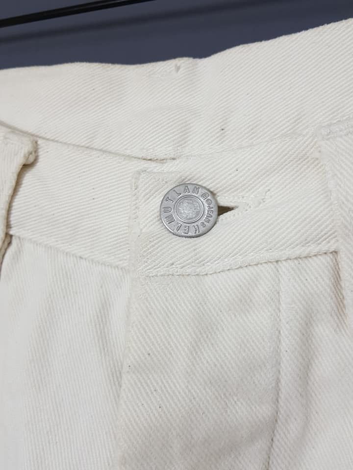 Helmut Lang Vintage 1998 Helmut Lang White Jean Short Size US 27 - 6 Thumbnail