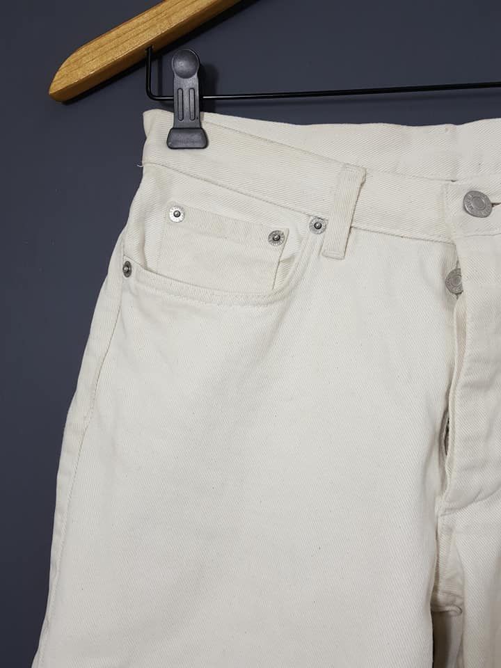Helmut Lang Vintage 1998 Helmut Lang White Jean Short Size US 27 - 4 Thumbnail