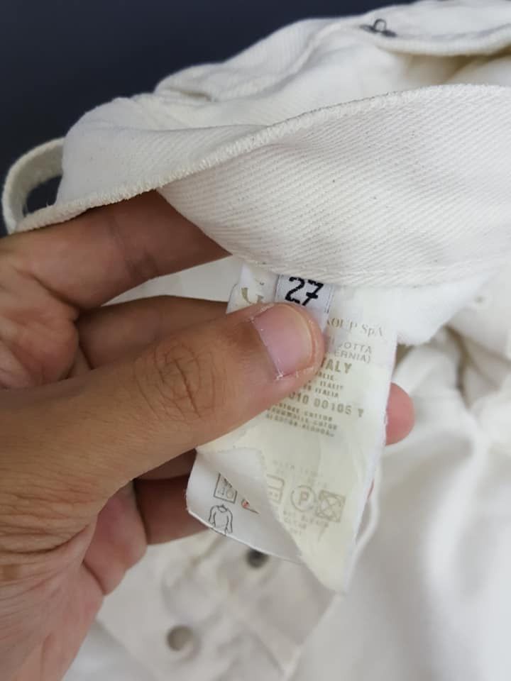 Helmut Lang Vintage 1998 Helmut Lang White Jean Short Size US 27 - 10 Thumbnail