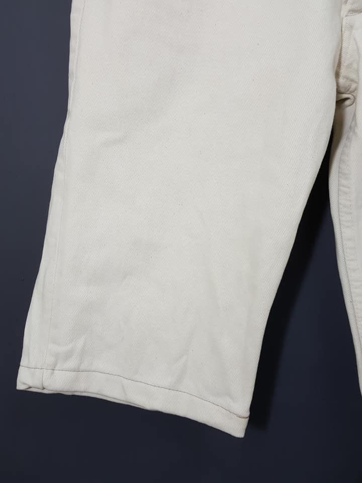 Helmut Lang Vintage 1998 Helmut Lang White Jean Short Size US 27 - 7 Thumbnail
