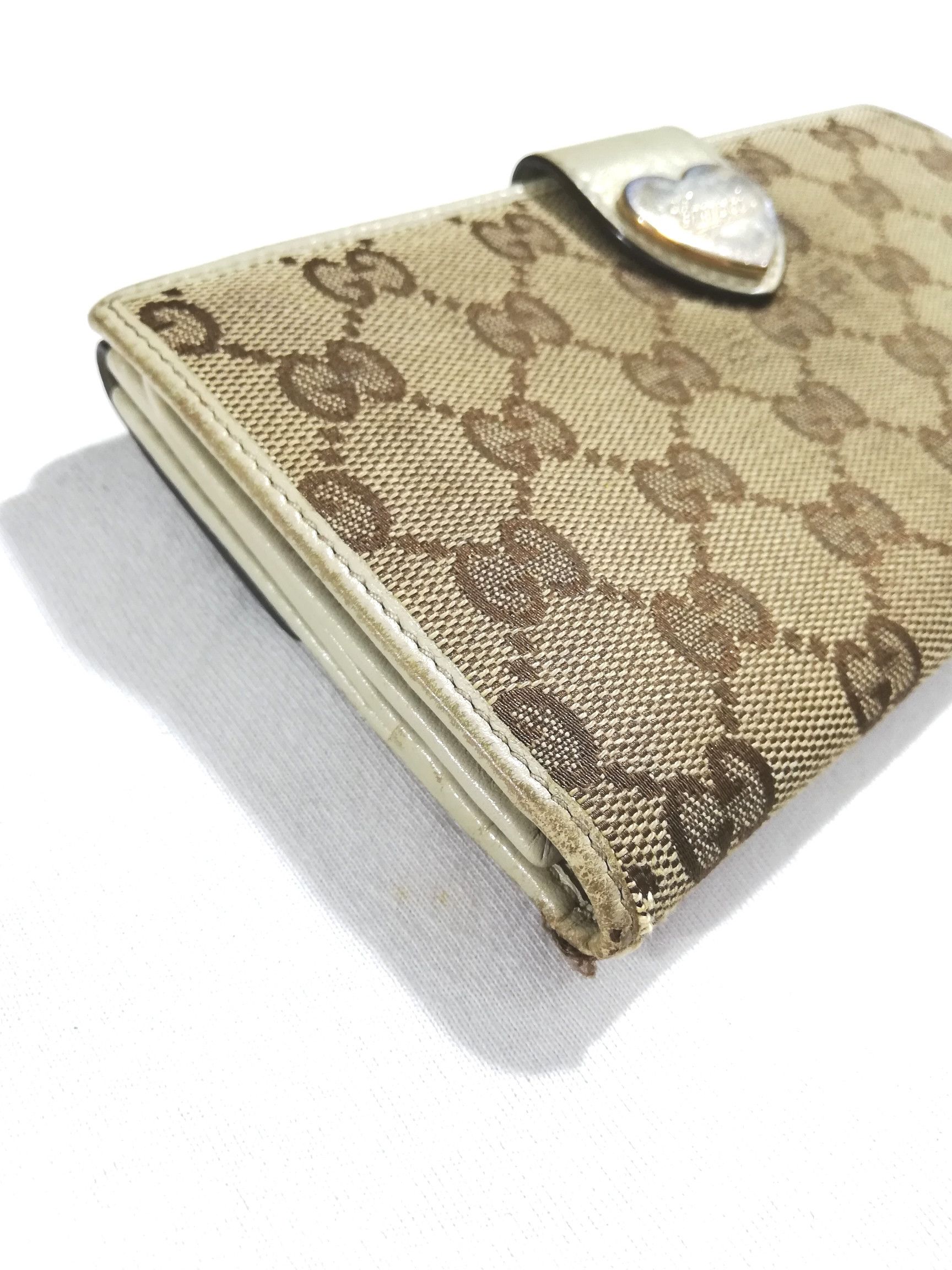 Gucci Gucci Beige Heart Gg Monogram Long Bifold Wallet Size ONE SIZE - 9 Thumbnail