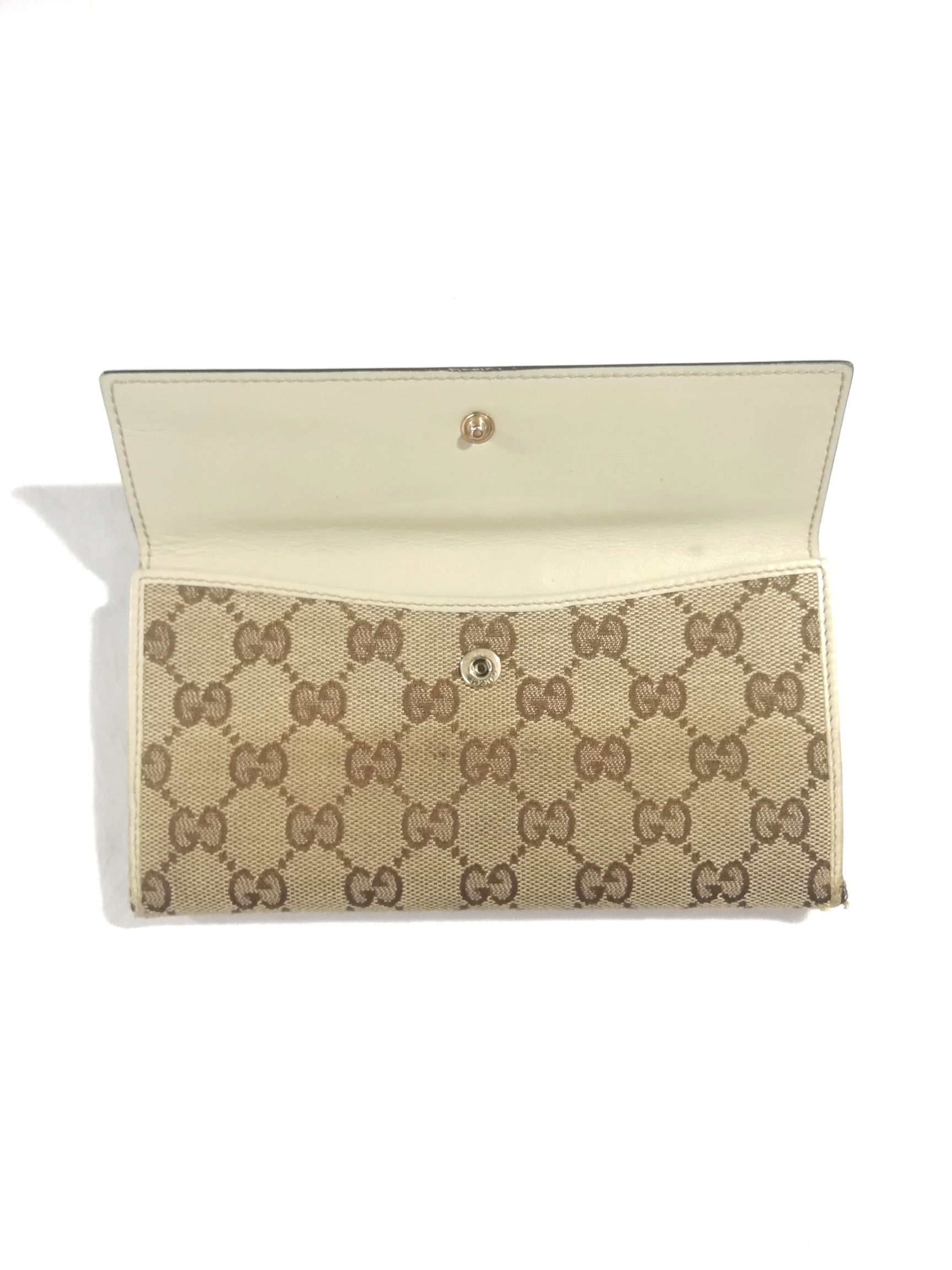 Gucci Gucci Beige Heart Gg Monogram Long Bifold Wallet Size ONE SIZE - 4 Thumbnail