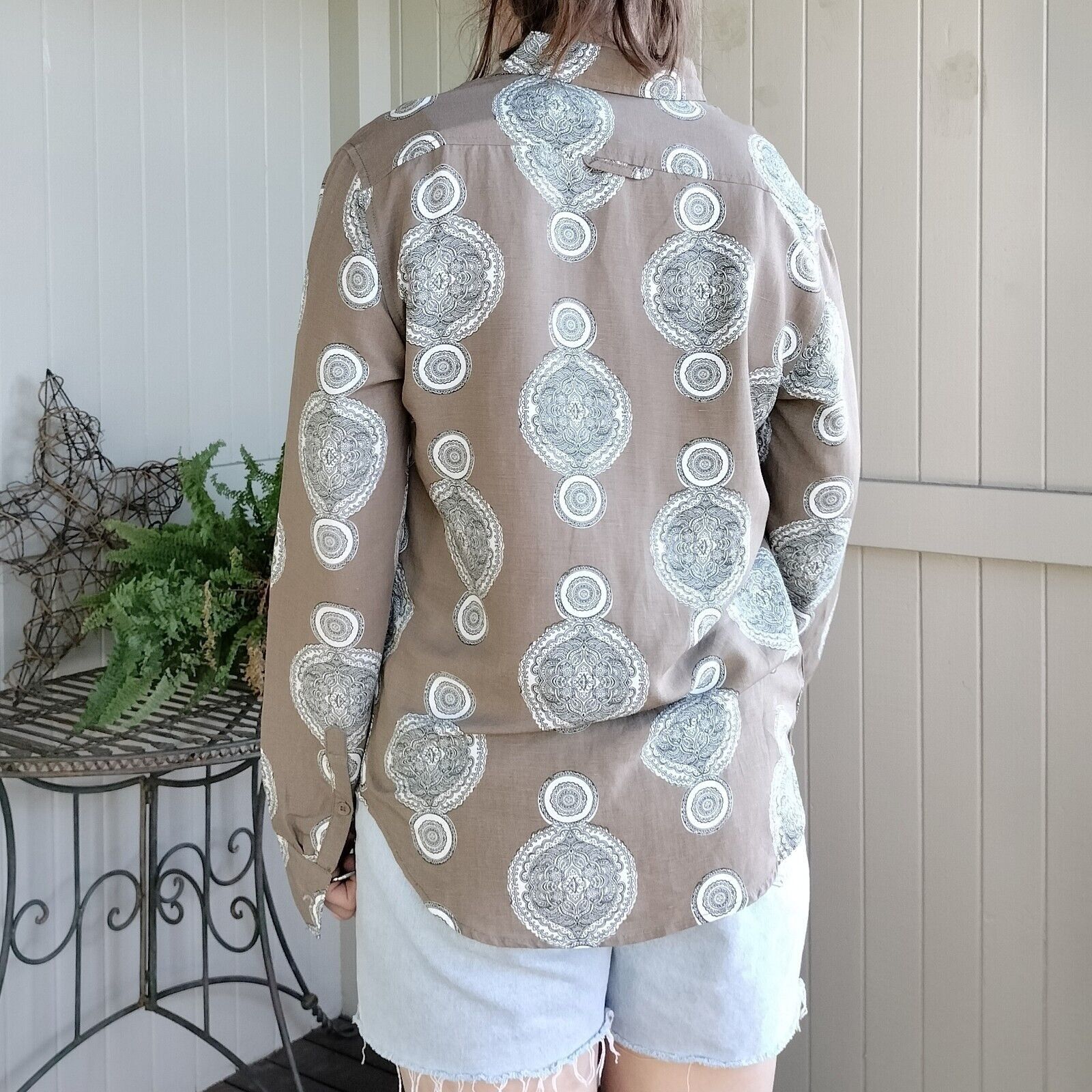 Rhythm Rhythm Shirt Button Up Long Sleeve Collared Linen Cotton Size US S / EU 44-46 / 1 - 3 Thumbnail