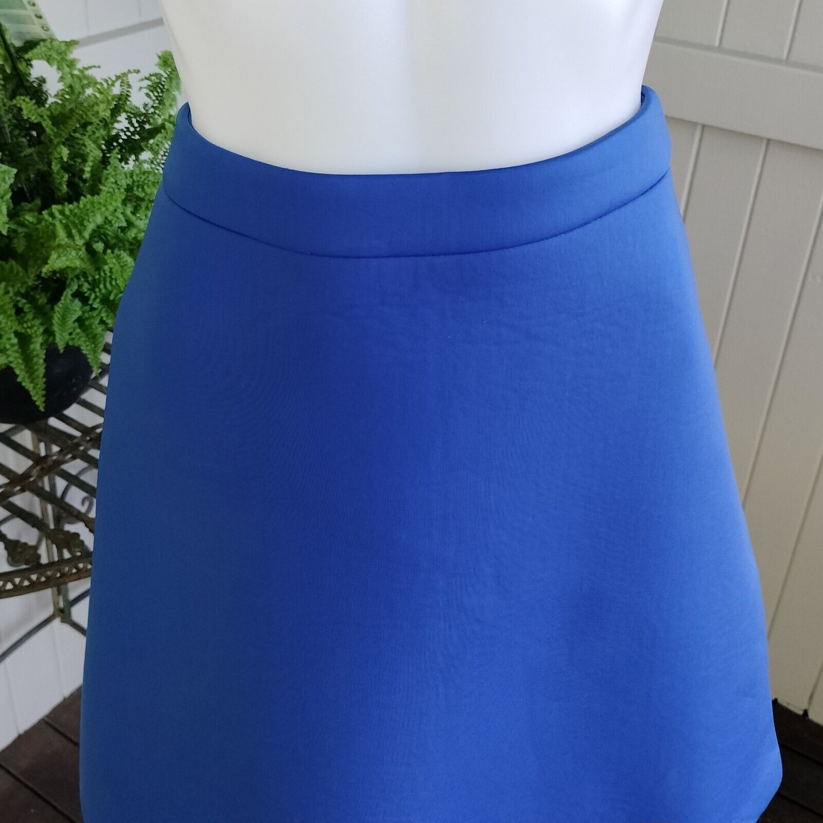 Asos × Designer Asos Skirt Mini A Line High Waist Neoprene Stretch Festival Size 26" / US 2 / IT 38 - 4 Thumbnail