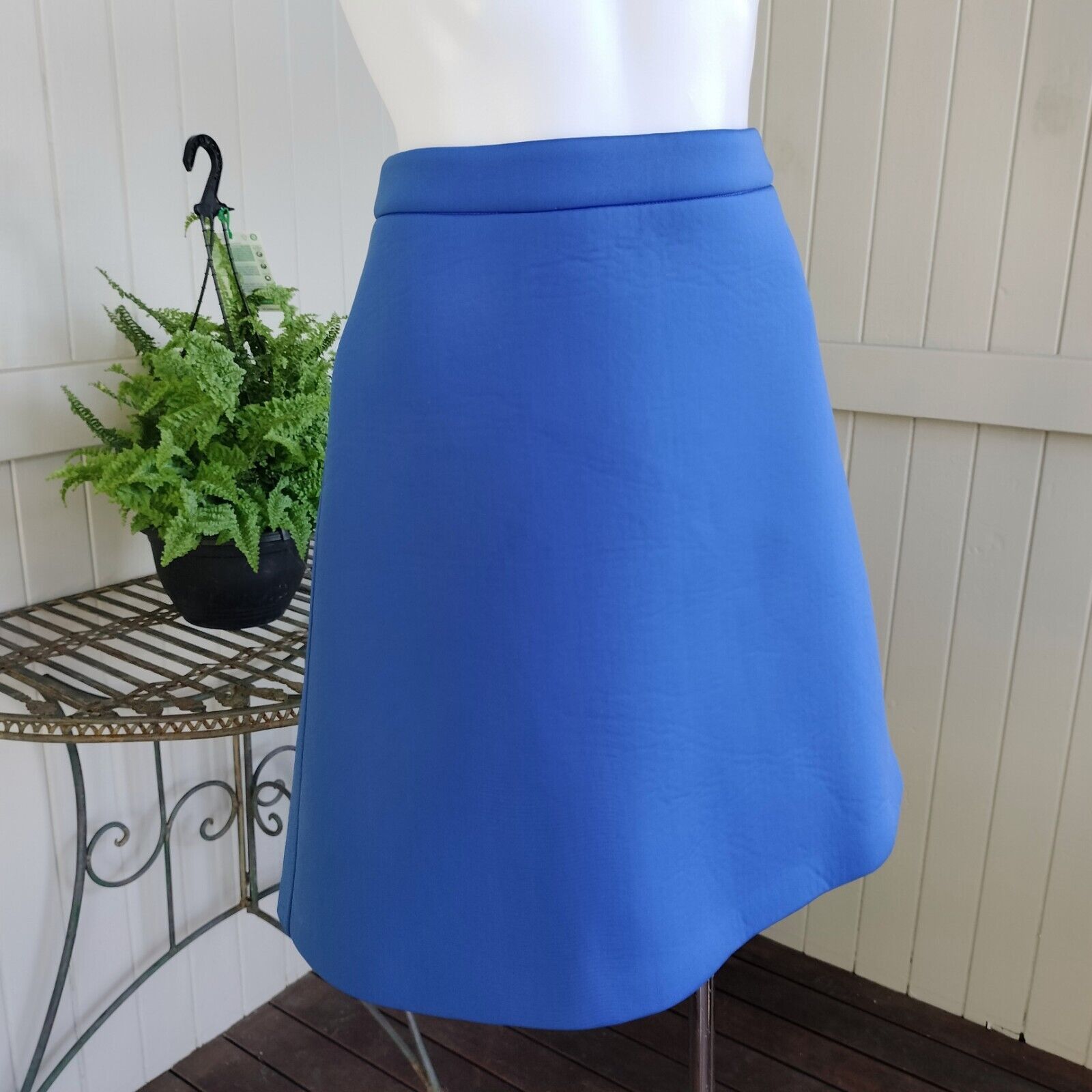Asos × Designer Asos Skirt Mini A Line High Waist Neoprene Stretch Festival Size 26" / US 2 / IT 38 - 3 Thumbnail
