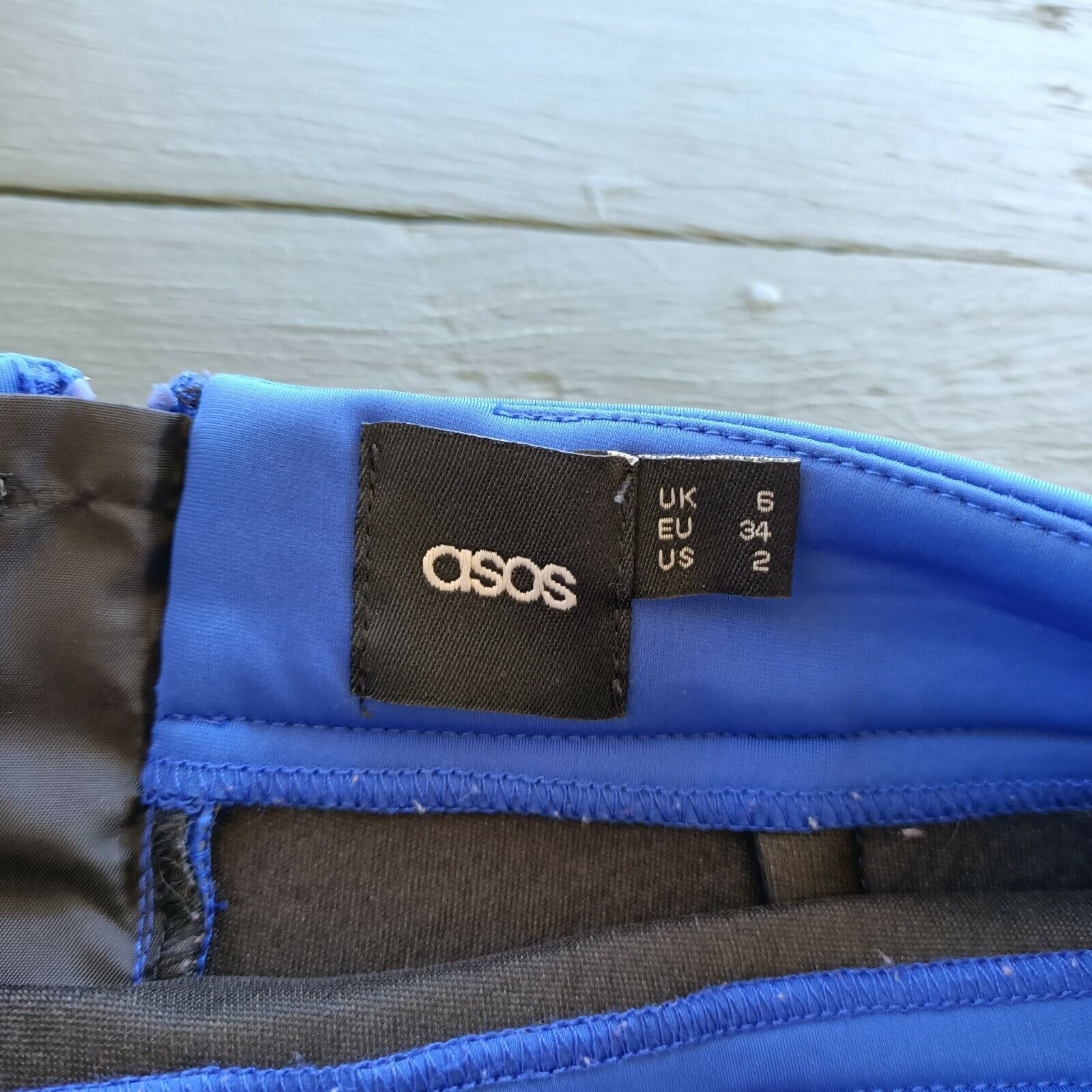 Asos × Designer Asos Skirt Mini A Line High Waist Neoprene Stretch Festival Size 26" / US 2 / IT 38 - 6 Thumbnail