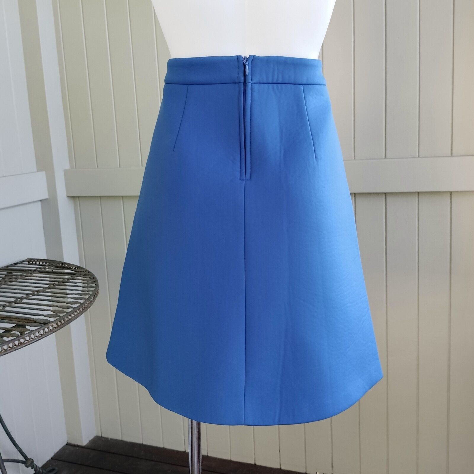 Asos × Designer Asos Skirt Mini A Line High Waist Neoprene Stretch Festival Size 26" / US 2 / IT 38 - 2 Thumbnail