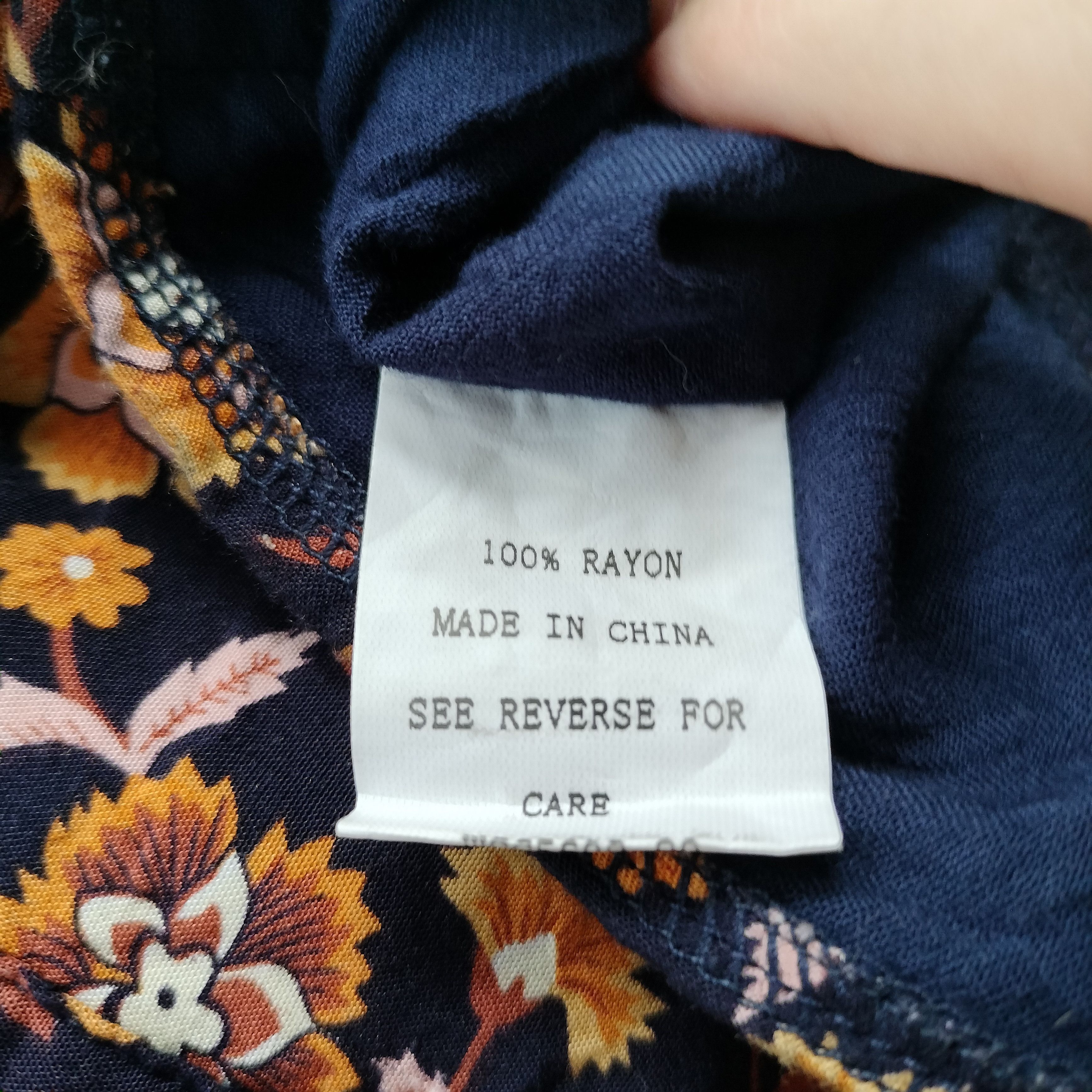 Other Ally Crop Top Navy Orange Floral Ditsy Milkmaid Ruffle Size M / US 6-8 / IT 42-44 - 6 Thumbnail