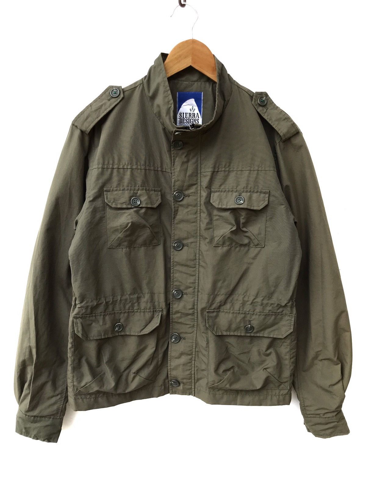 image of Sierra Designs Military Green Parachute Tactical Jacket, Men's (Size Small)