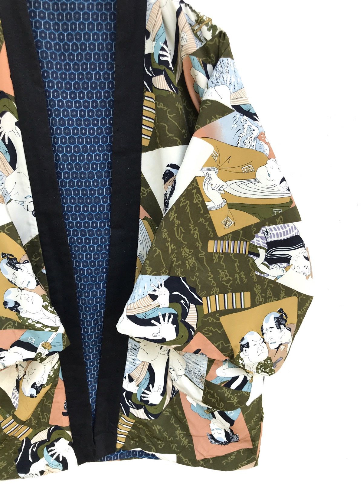Handmade × Japanese Brand Vintage Japan Quilted Kimono All Over Print Samurai Warrior Size US L / EU 52-54 / 3 - 4 Thumbnail