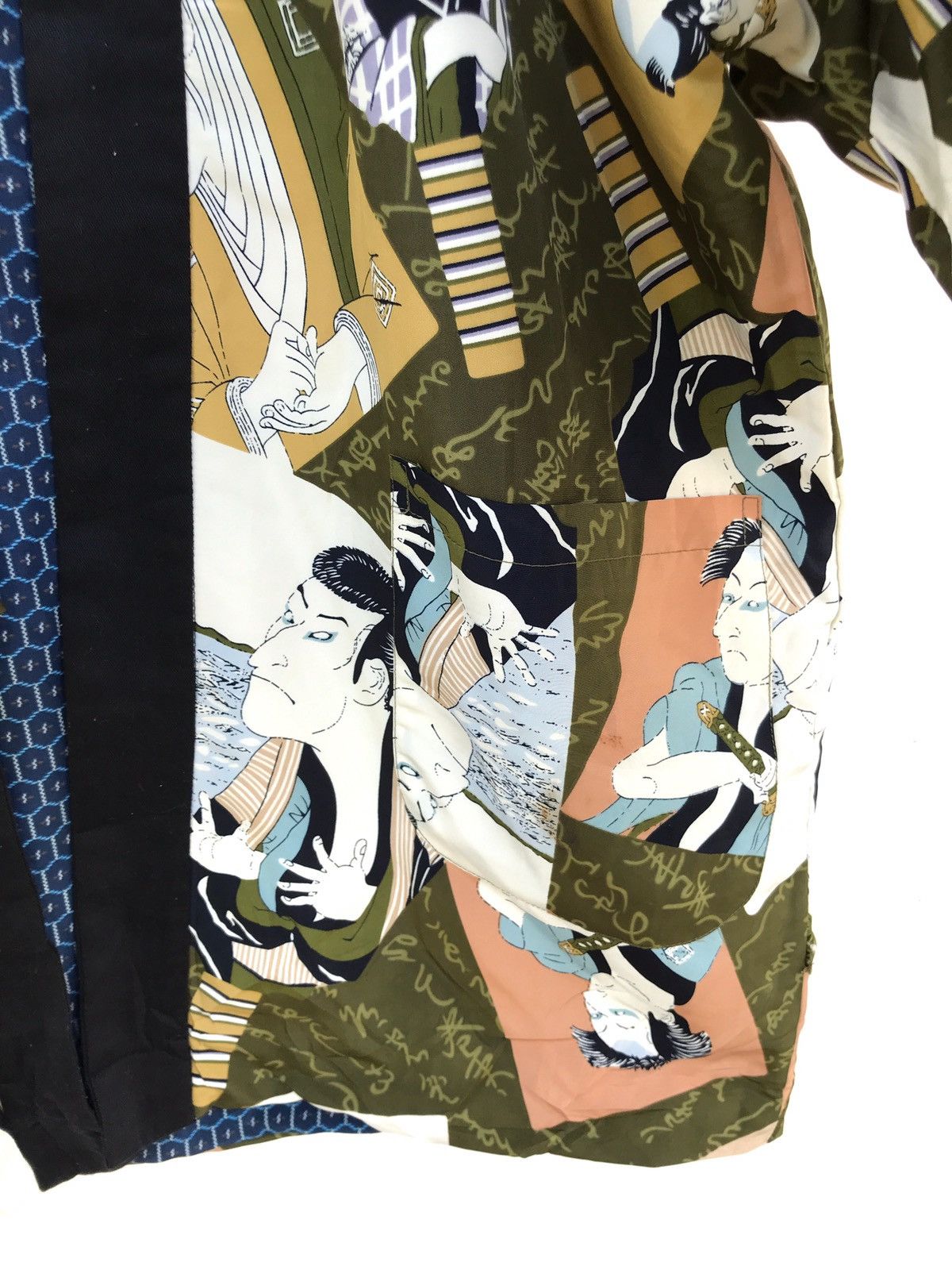 Handmade × Japanese Brand Vintage Japan Quilted Kimono All Over Print Samurai Warrior Size US L / EU 52-54 / 3 - 7 Thumbnail