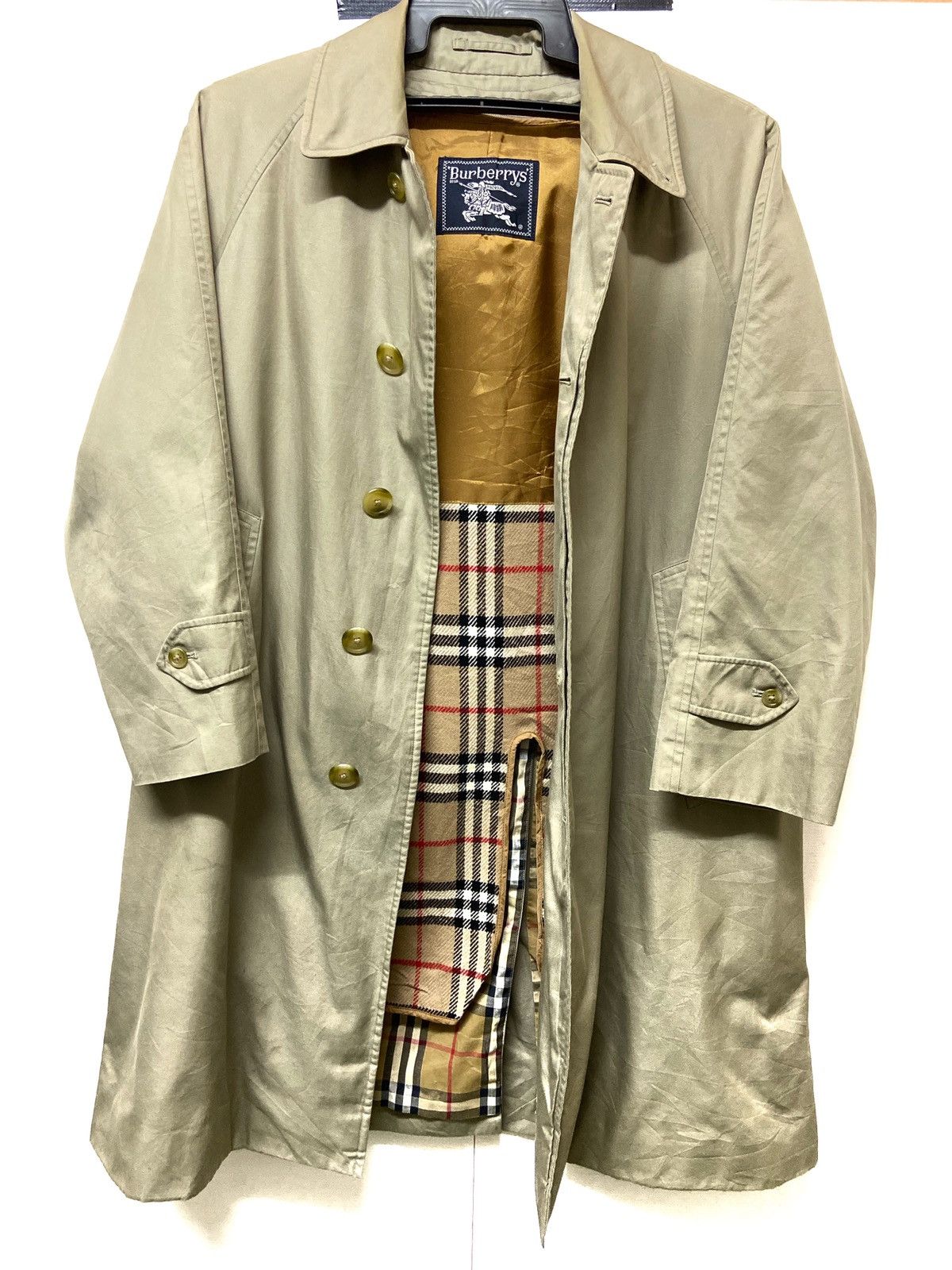 Burberry × Burberry Prorsum × Vintage Vintage 90's Burberrys NovaCheck Trench Coat Jacket Size US M / EU 48-50 / 2 - 1 Thumbnail