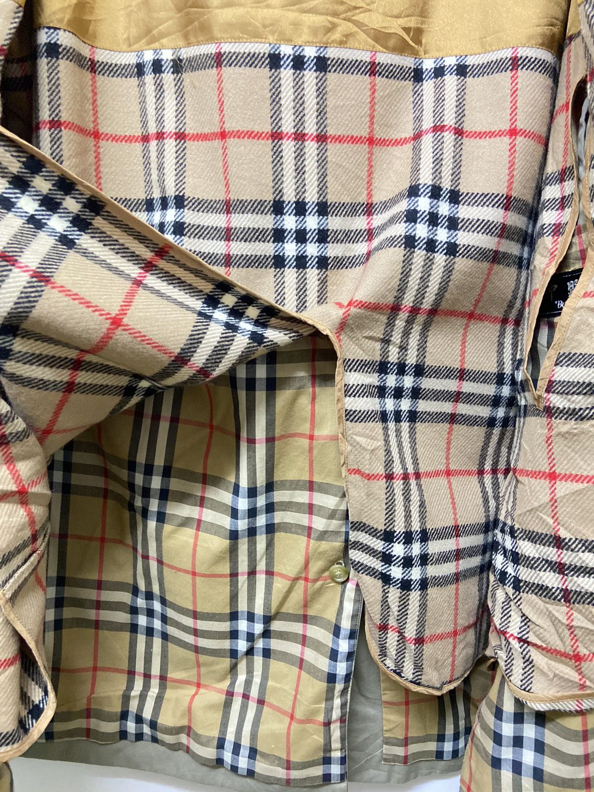Burberry × Burberry Prorsum × Vintage Vintage 90's Burberrys NovaCheck Trench Coat Jacket Size US M / EU 48-50 / 2 - 9 Thumbnail