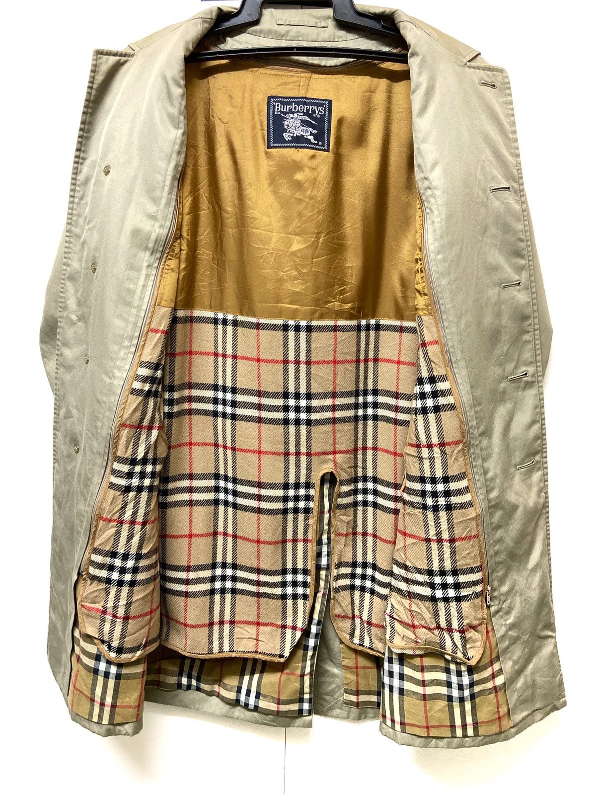 Burberry × Burberry Prorsum × Vintage Vintage 90's Burberrys NovaCheck Trench Coat Jacket Size US M / EU 48-50 / 2 - 3 Thumbnail