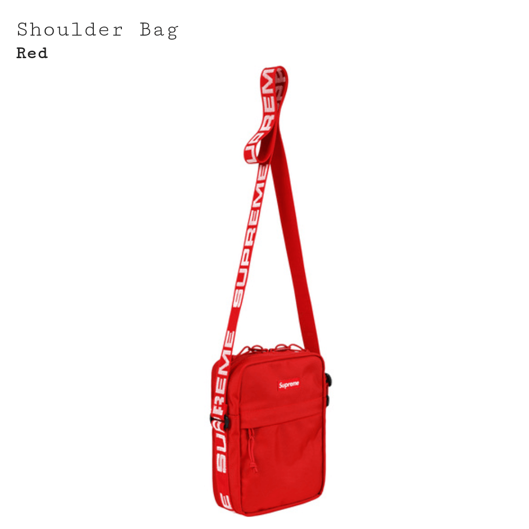 Supreme SS18 hot Shoulder Bag red