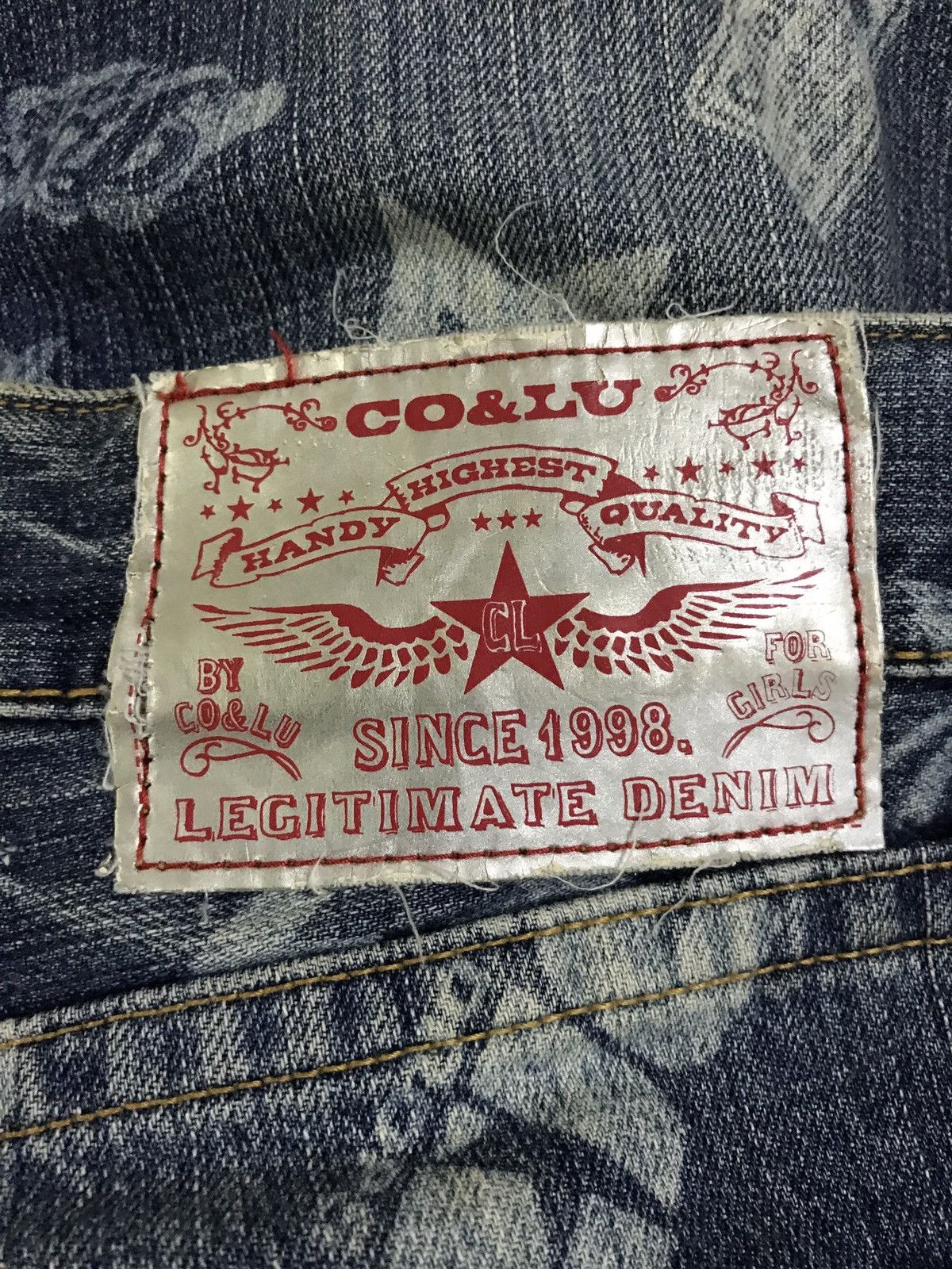 Japanese Brand Japanese Co&Lu All Overprint Jeans Hysteric Glamour Style Size US 29 - 8 Thumbnail